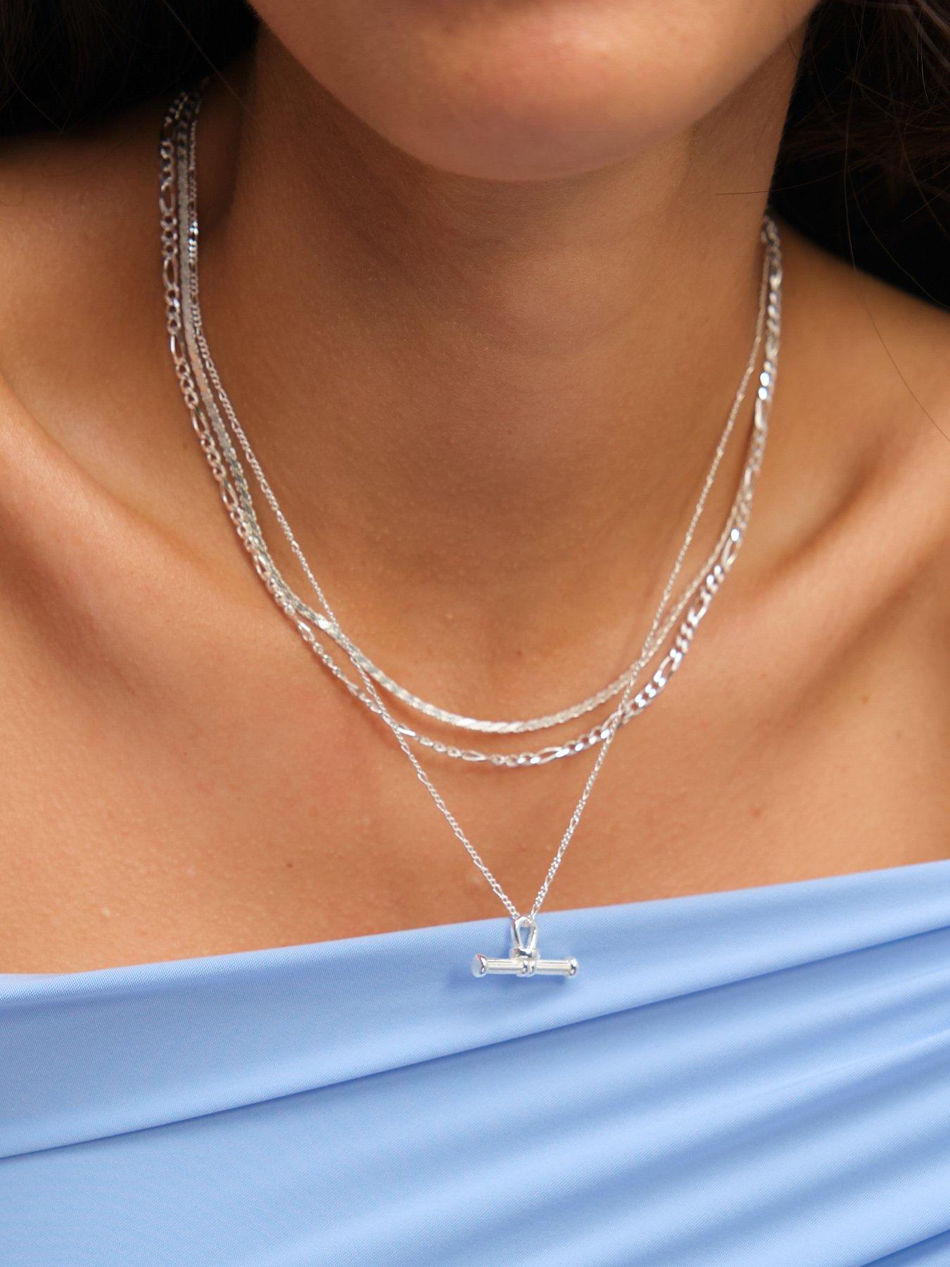 simply-silver-simply-silver-sterling-silver-925-polished-textured-t-bar-necklacestillFront