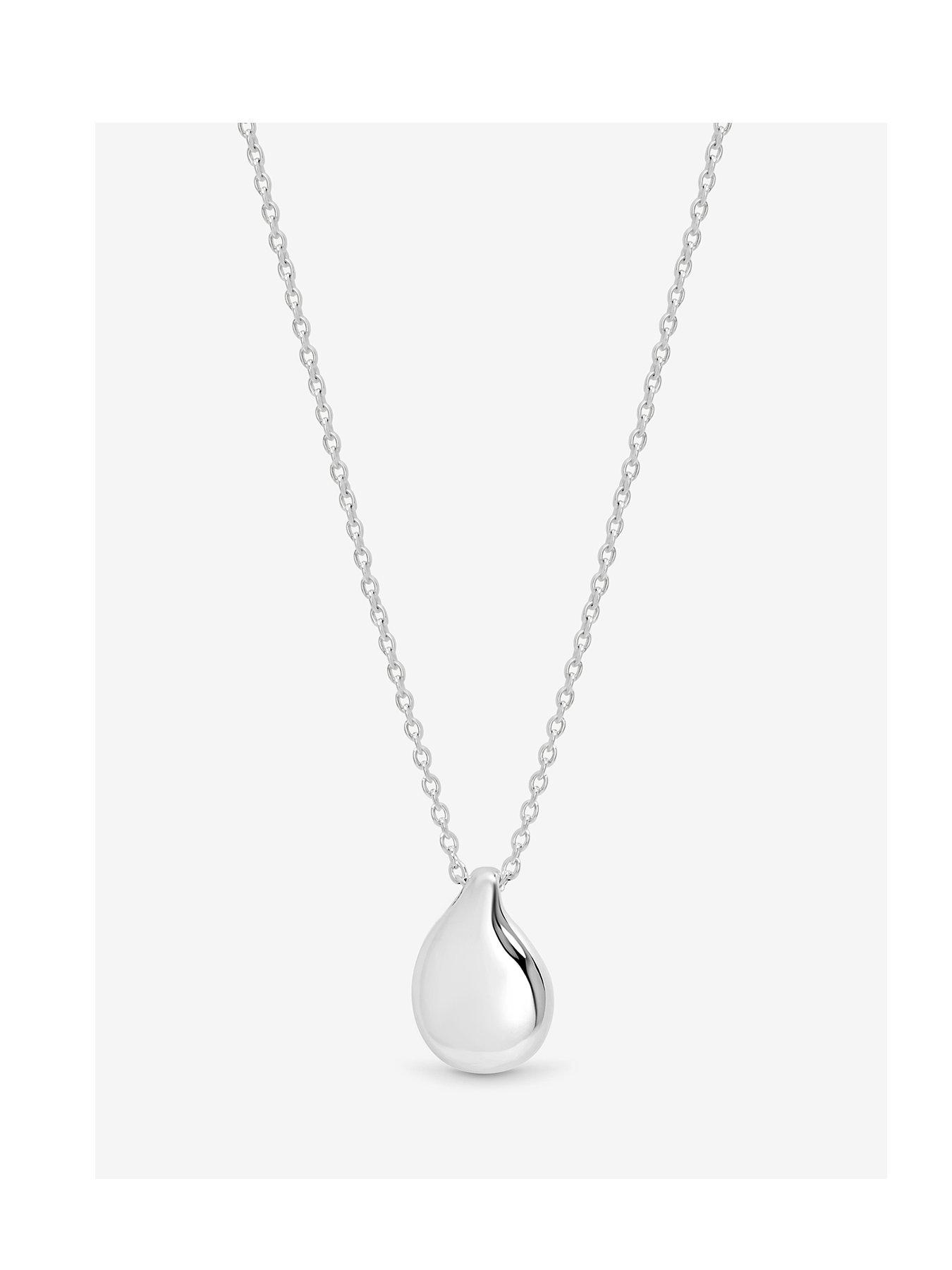 Simply Silver Simply Silver Sterling Silver 925 Polished Large Nugget Thread Through Pendant