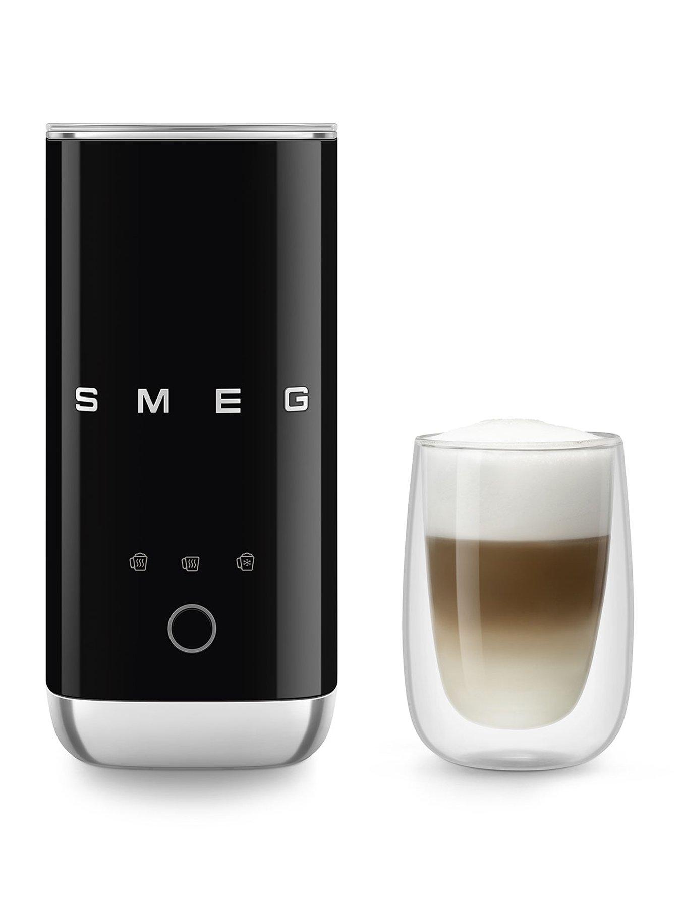 Image 1 of 7 of Smeg MFF02BLUK Retro 50s Style Mini Milk Frother - Black