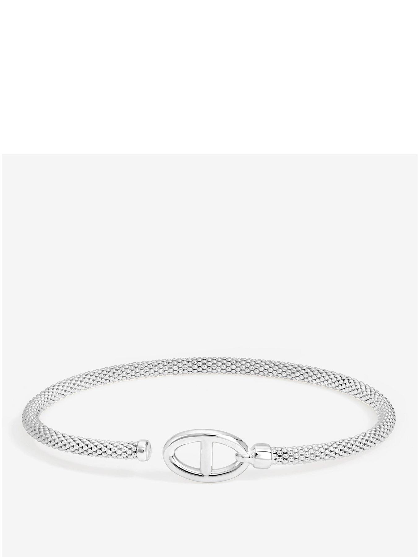 Simply Silver Simply Silver Sterling Silver 925 Premium Polished Marine Link Cuff