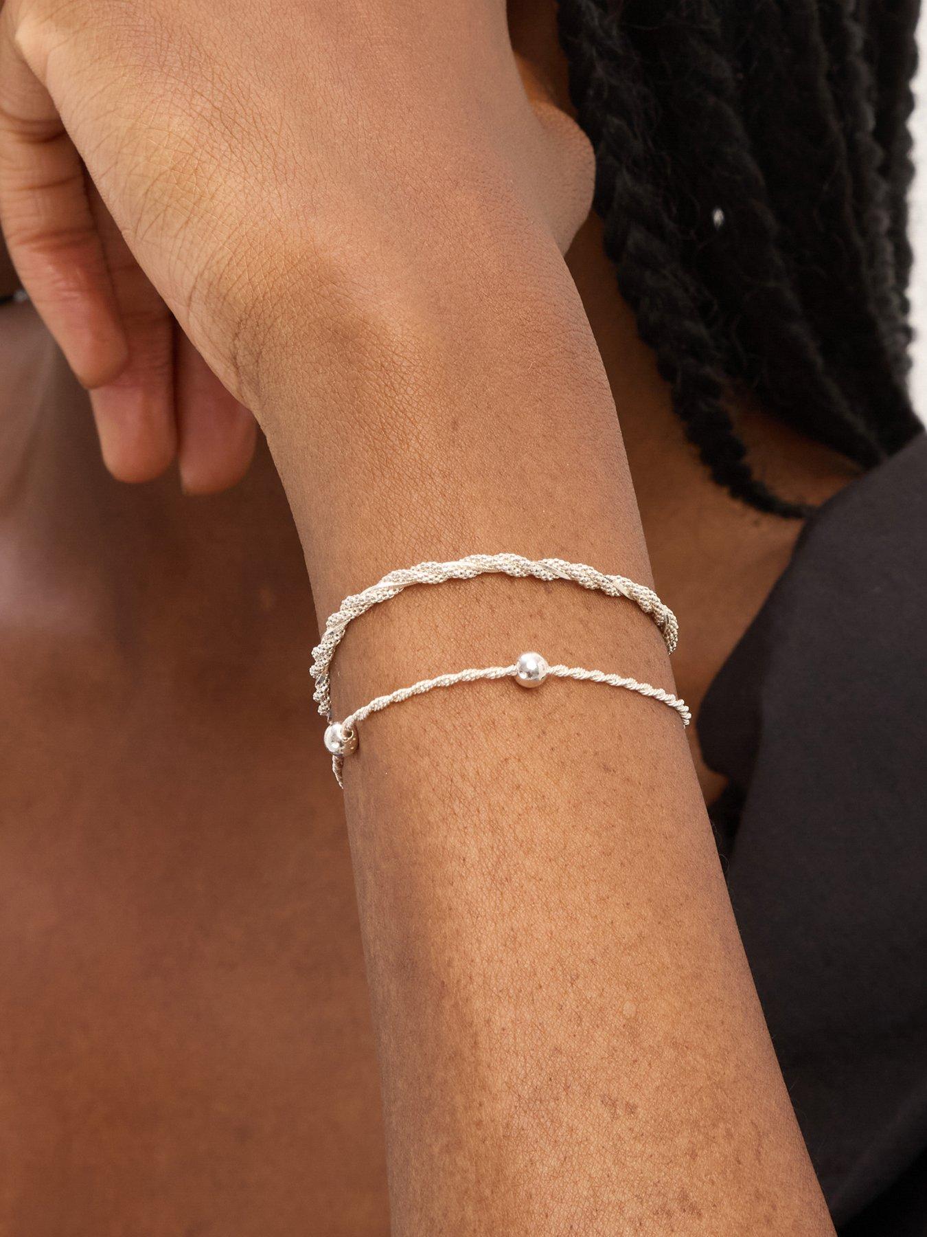 Image 4 of 4 of Simply Silver Simply Silver Sterling Silver 925 Polished Station Allway Bracelet