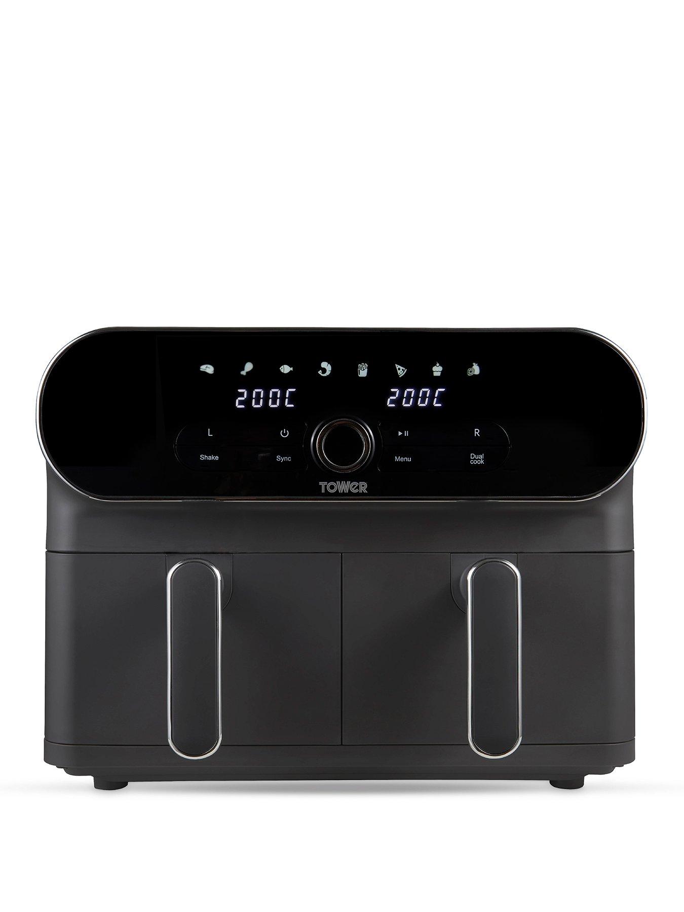 Tower Vortx Elite 10.4L Duo Basket Air Fryer, Sync Finish, Graphite