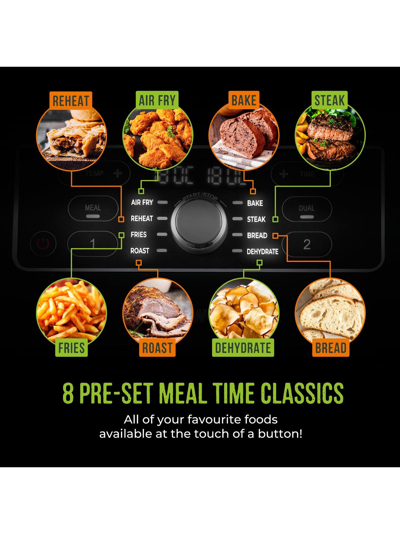 Image 4 of 7 of Tower Vortx 8L Dual Basket Air Fryer, Digital Control Panel, Black