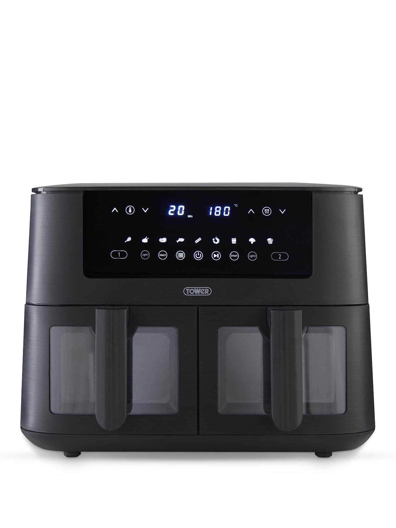 tower-t17151-vortx-dual-basket-air-fryer-black