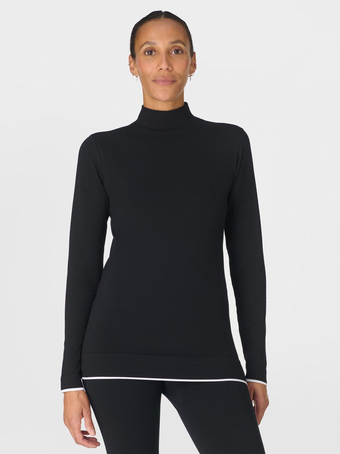 Sweaty Betty Modal High Neck Base Layer Top - Black