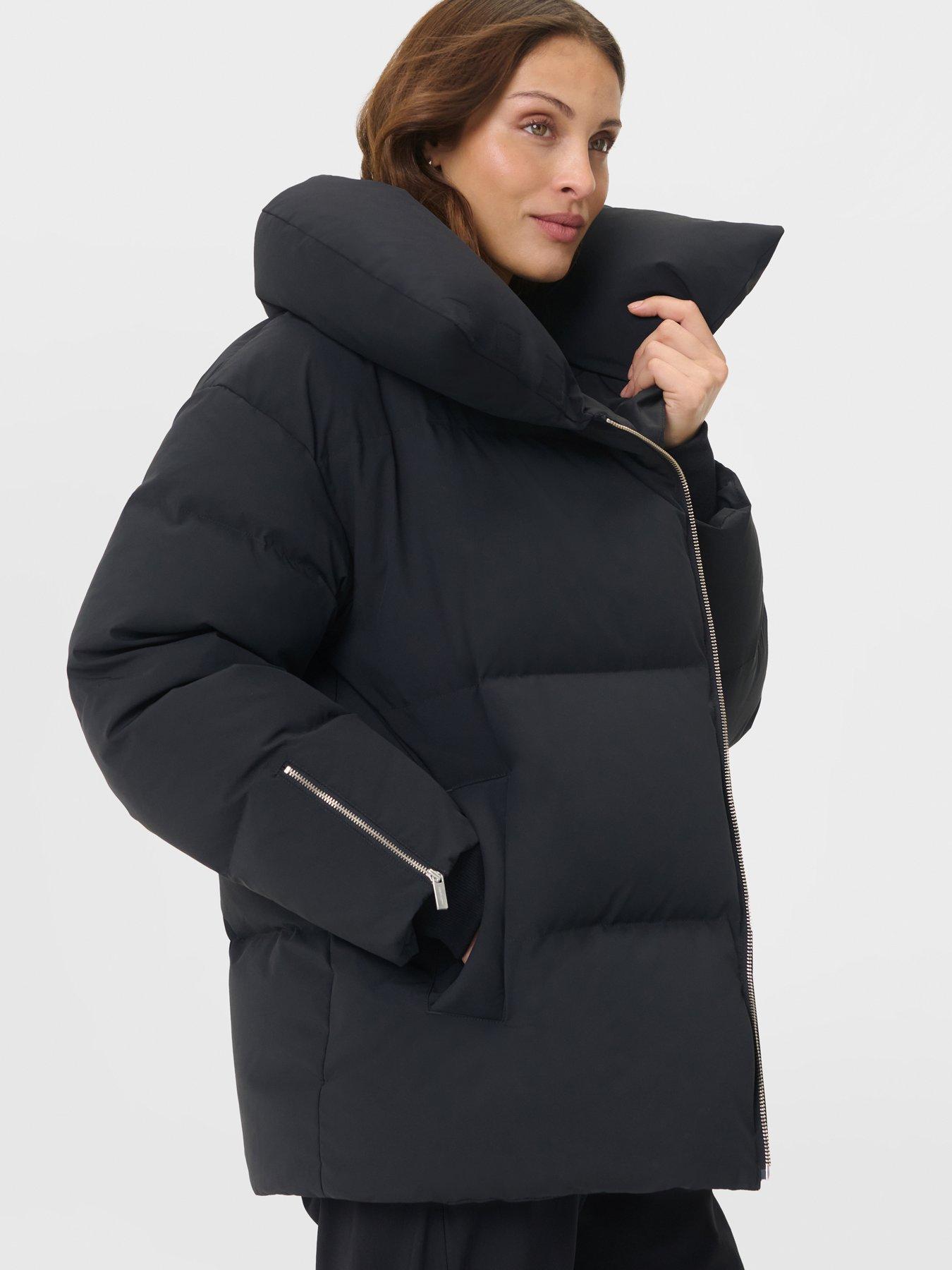 Sweaty Betty Nimbus Cloud Funnel-Neck Shell-Down Puffer Jacket - Black
