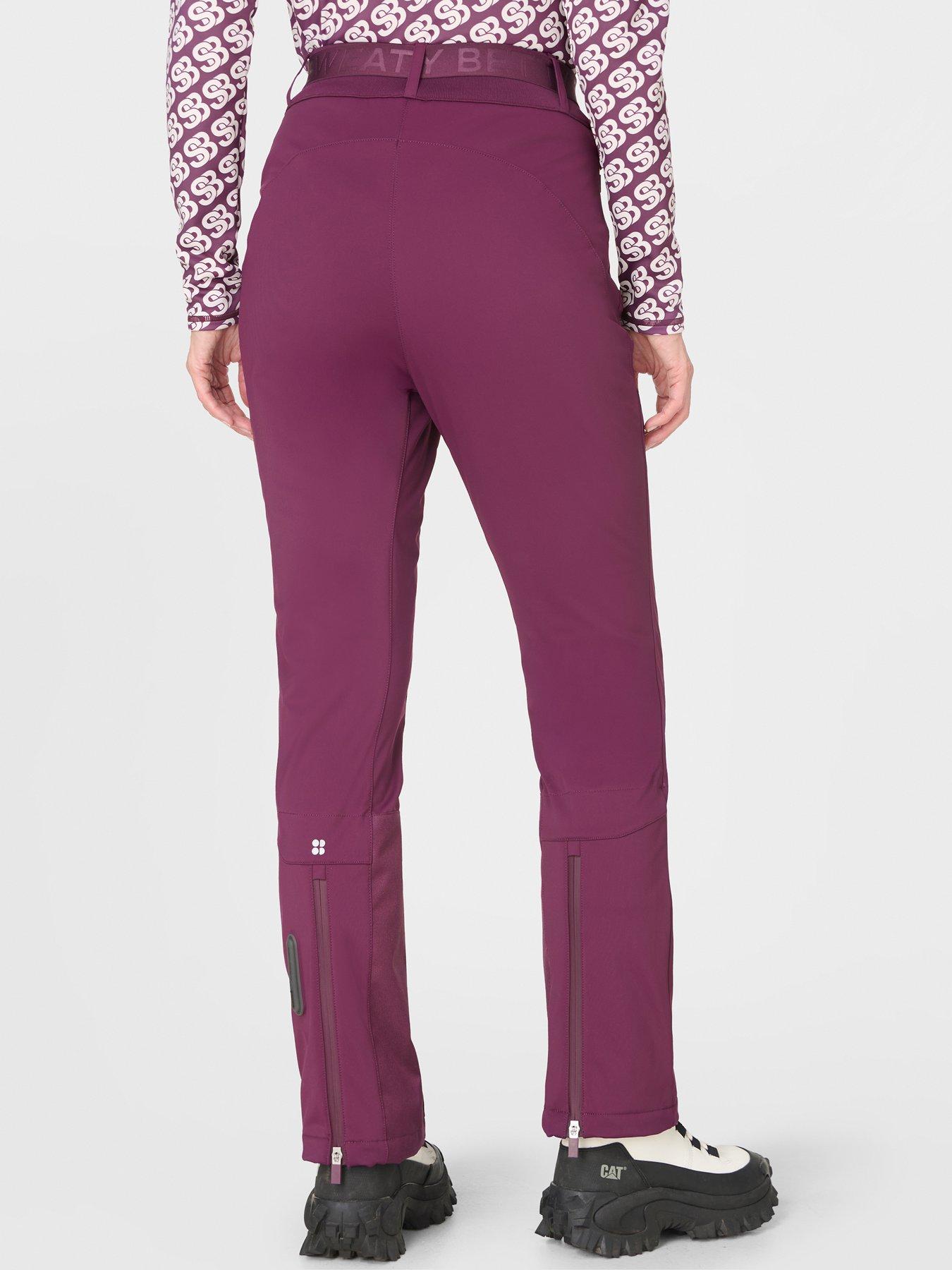 Image 2 of 5 of Sweaty Betty Power High Waist Sculpting Salopettes - Purple