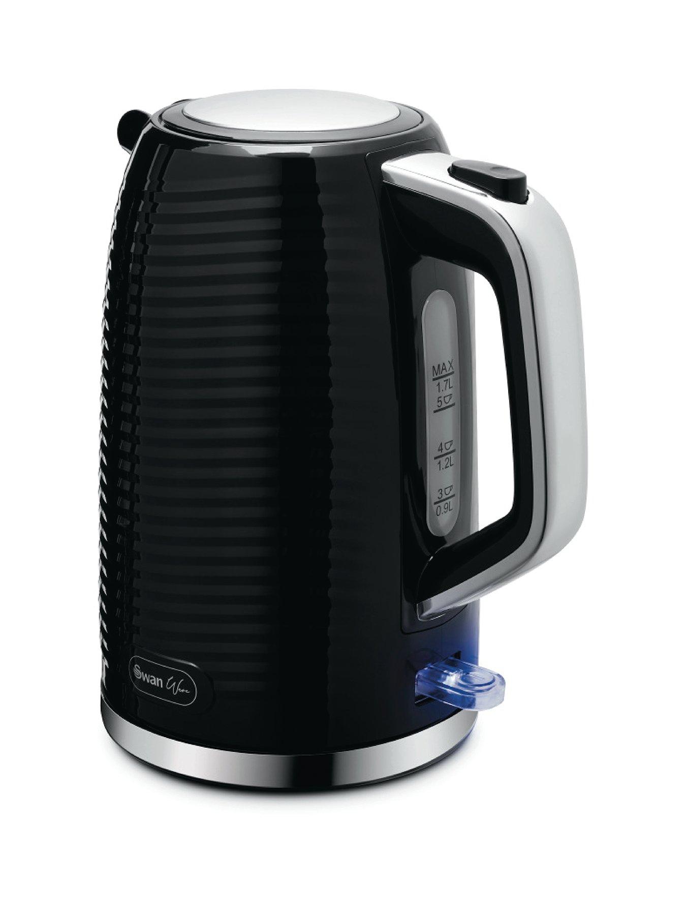 Swan Sk19034Blk Wave 1.7L Cordless Kettle - Black in One Colour