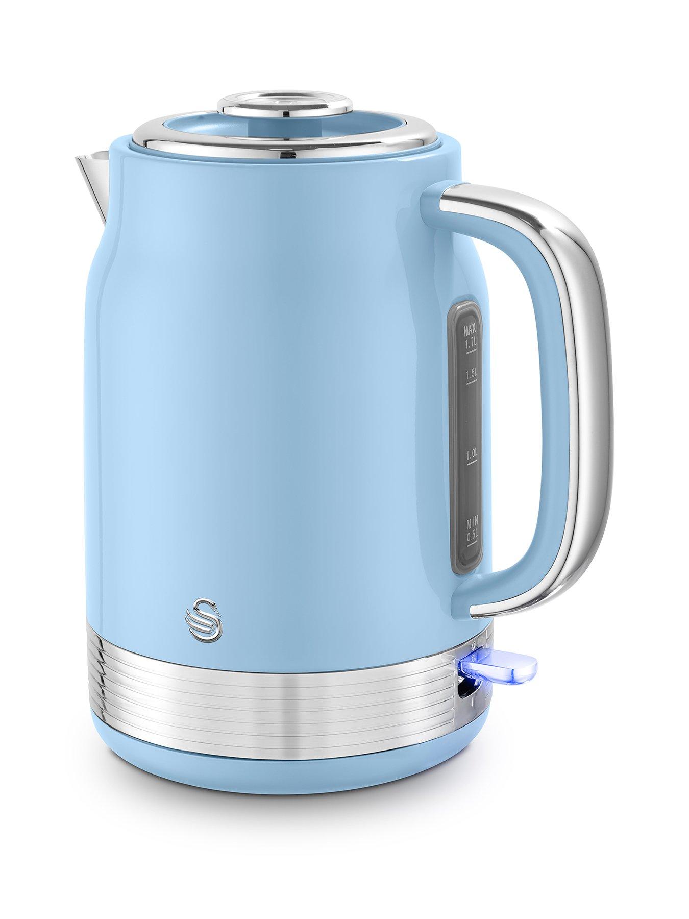 Swan Sk19025Bl Retro Revive 1.7L Jug Kettle - Breeze Blue & Chrome in One Colour