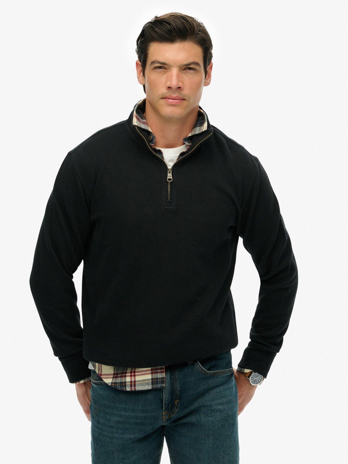 superdry-rib-half-zip-sweat-black