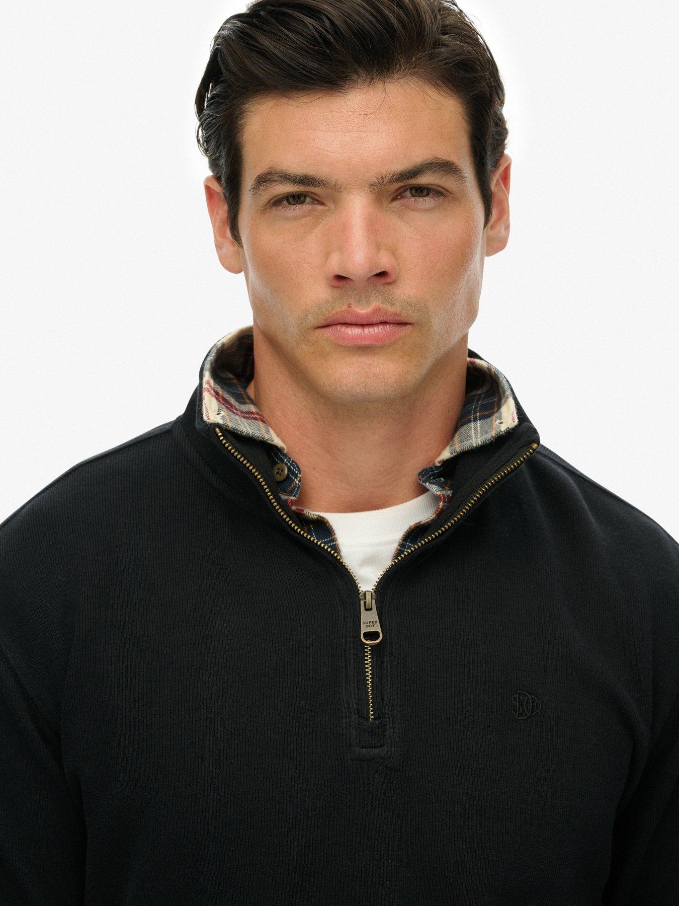 superdry-rib-half-zip-sweat-blackoutfit