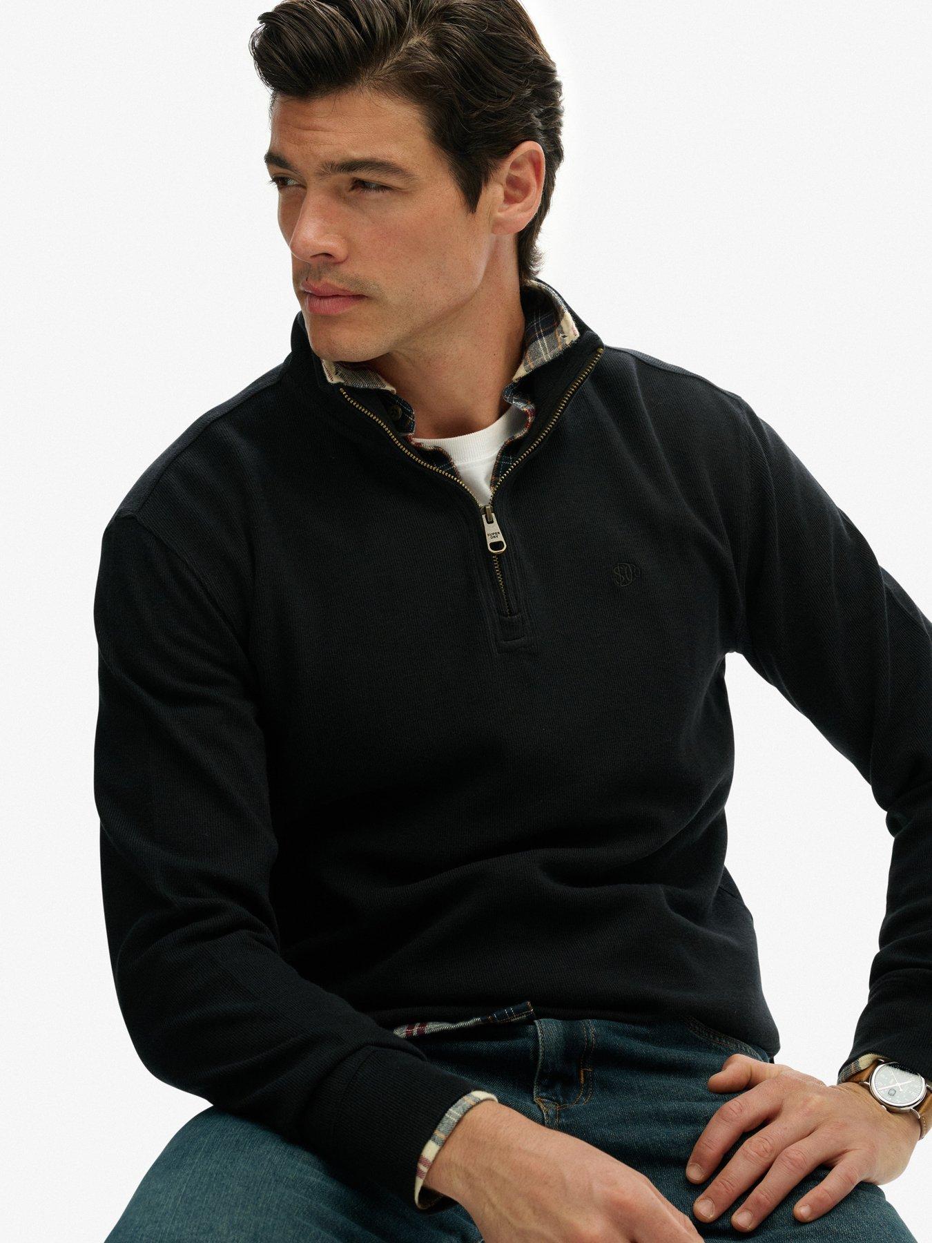 superdry-rib-half-zip-sweat-blackdetail