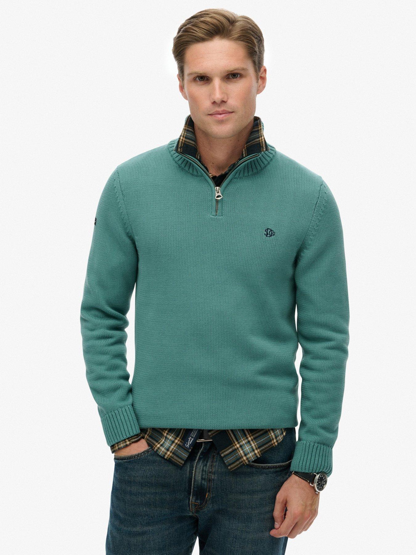 Image 1 of 5 of Superdry Superdry Cotton Half Zip Knitted Jumper