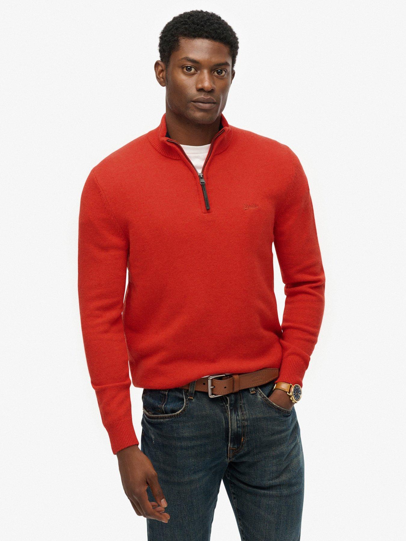 superdry-wool-blend-half-zip-knitted-jumper-redfront