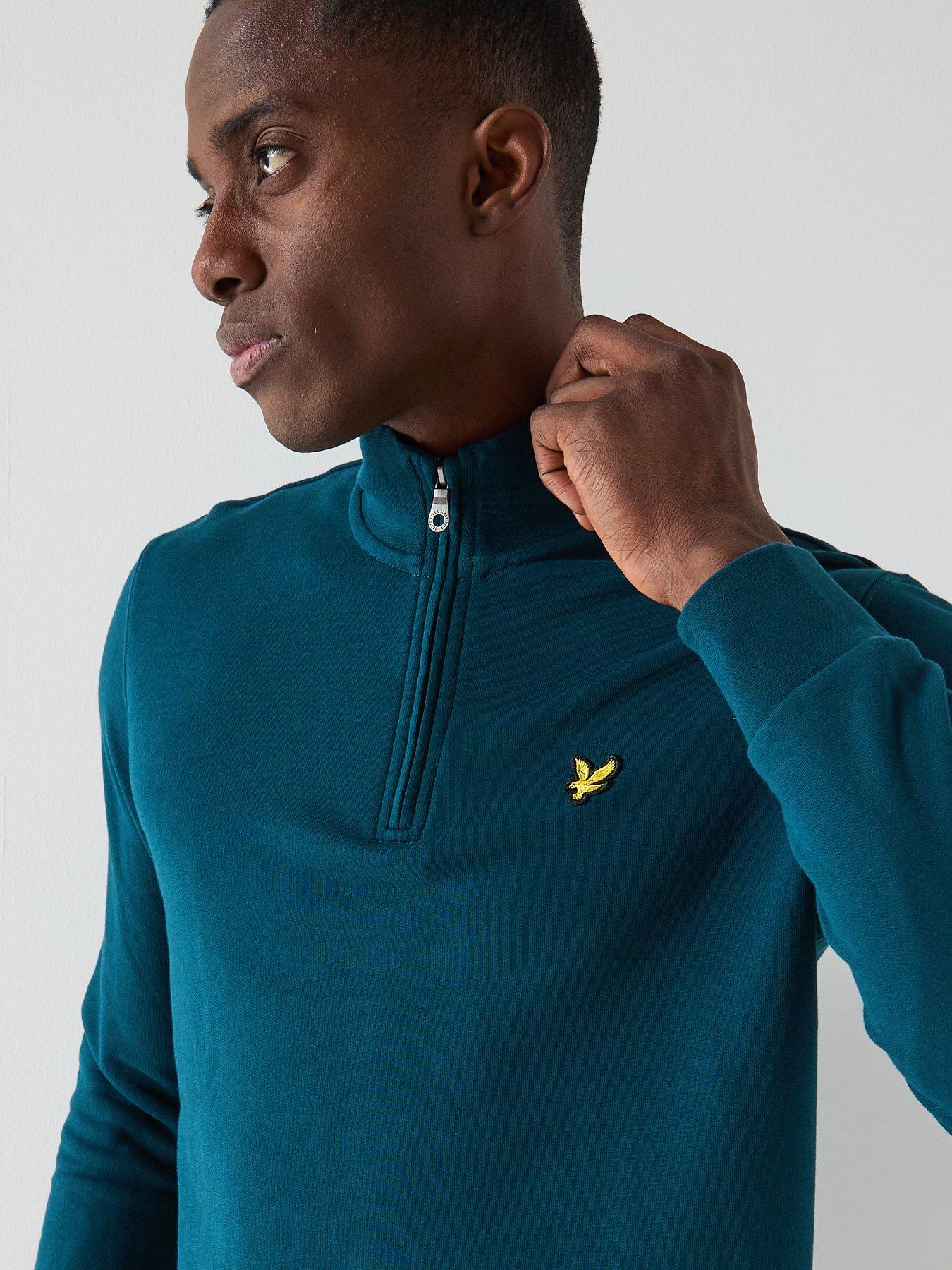 lyle-scott-loopback-quarter-zip-sweat-top-greenoutfit