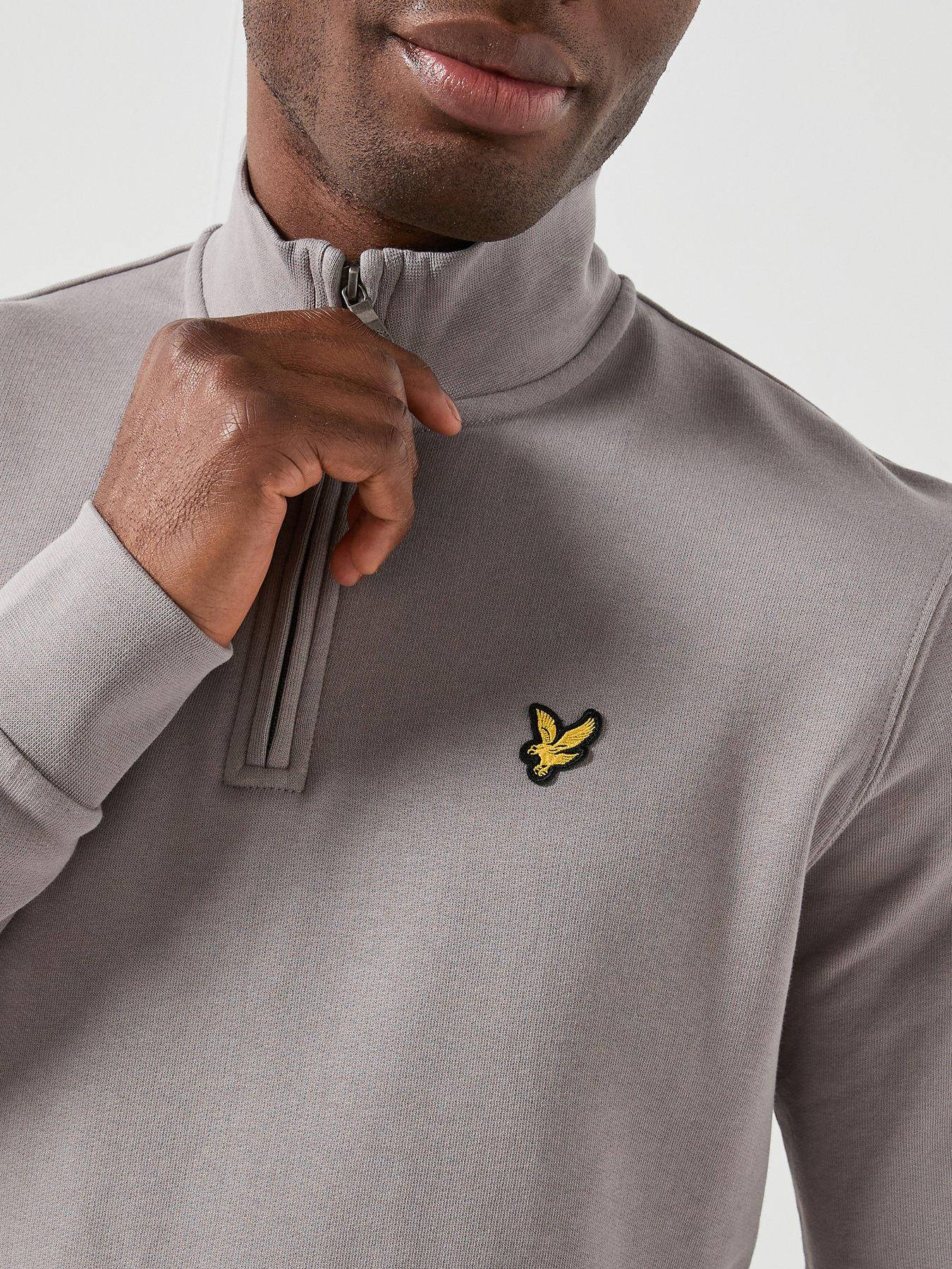 lyle-scott-loopback-quarter-zip-sweat-greydetail