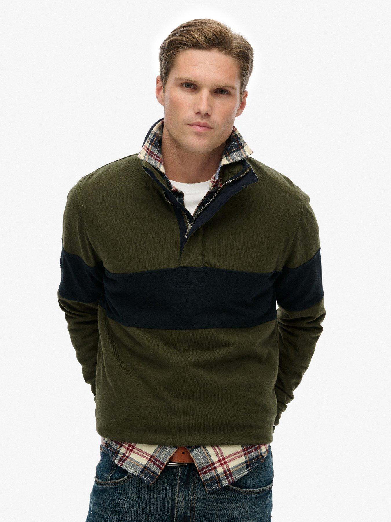 Superdry Classic Rugby Henley Sweat - Green