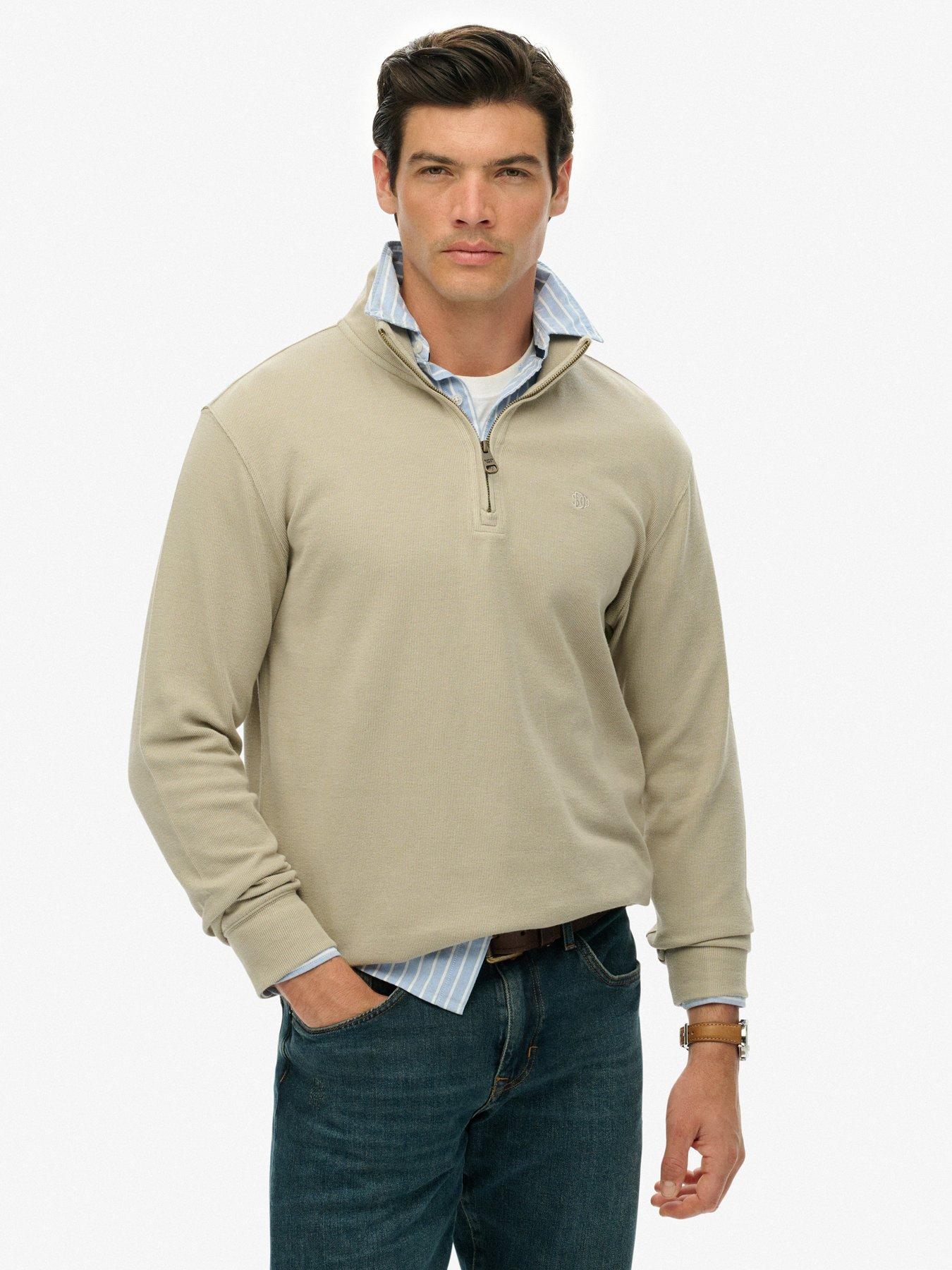 superdry-rib-half-zip-sweat-cream