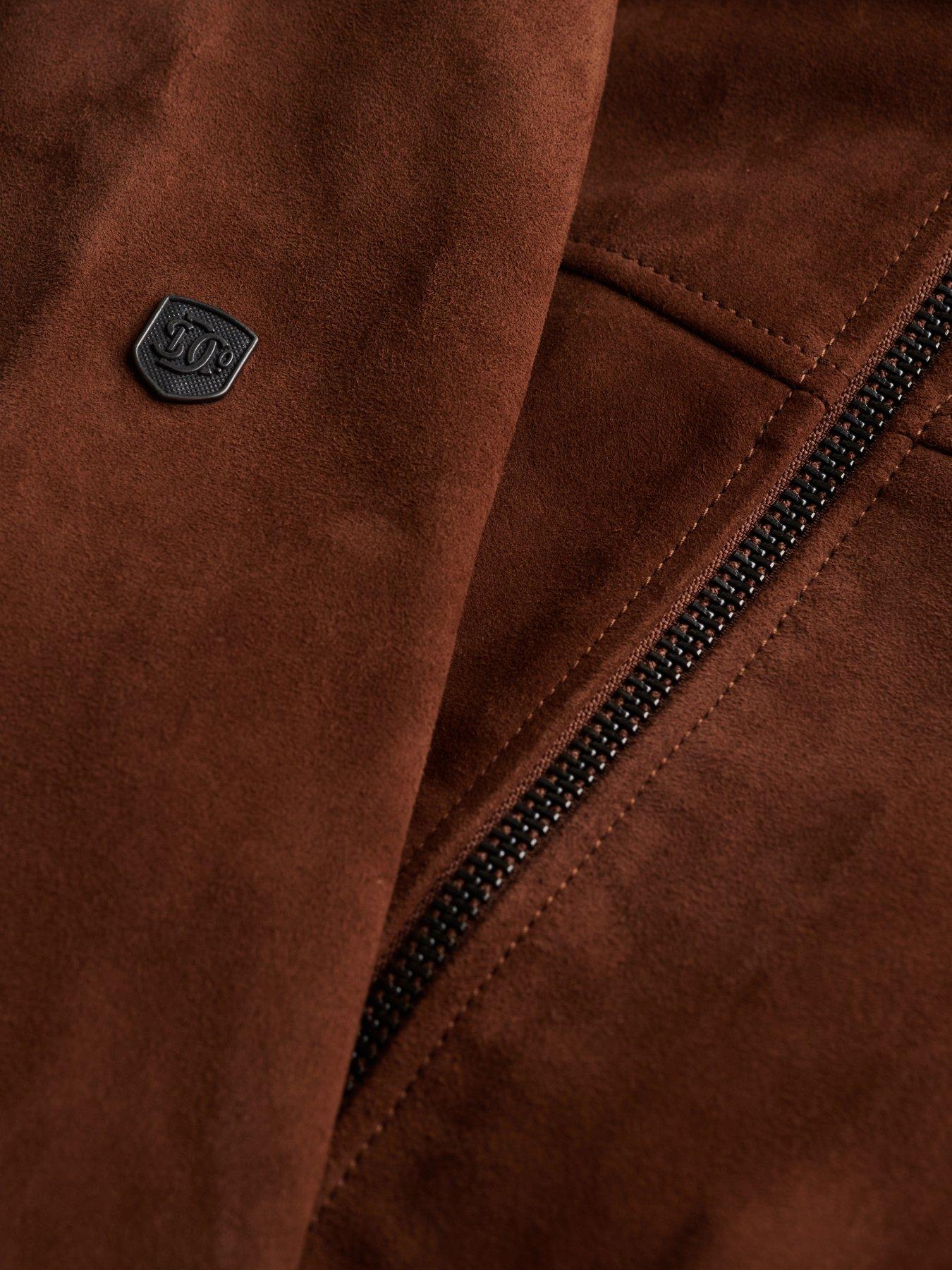 Image 7 of 7 of Superdry Modern Suede Sports Jacket - Brown