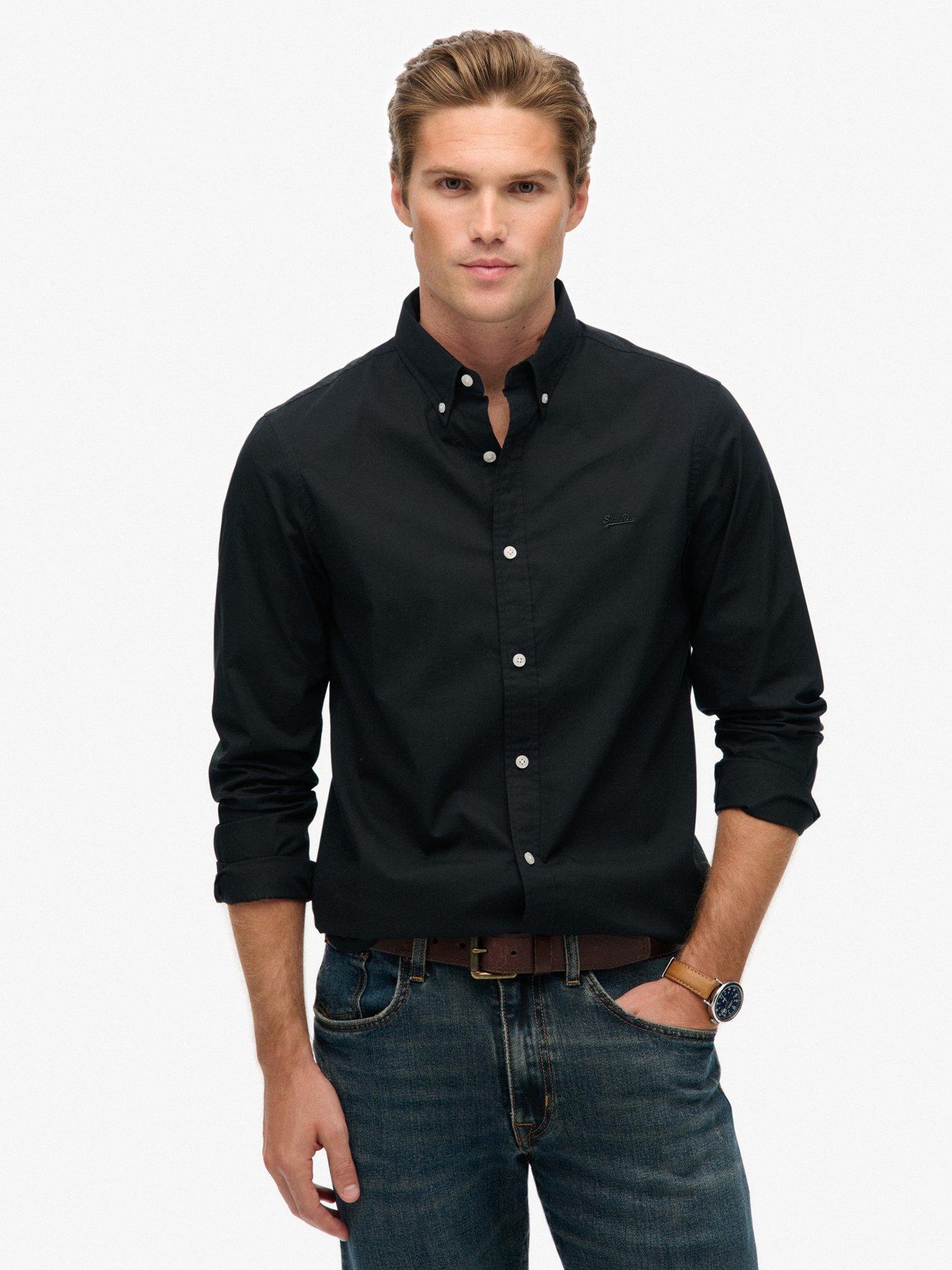 superdry-essentials-tailored-long-sleeve-shirt-black