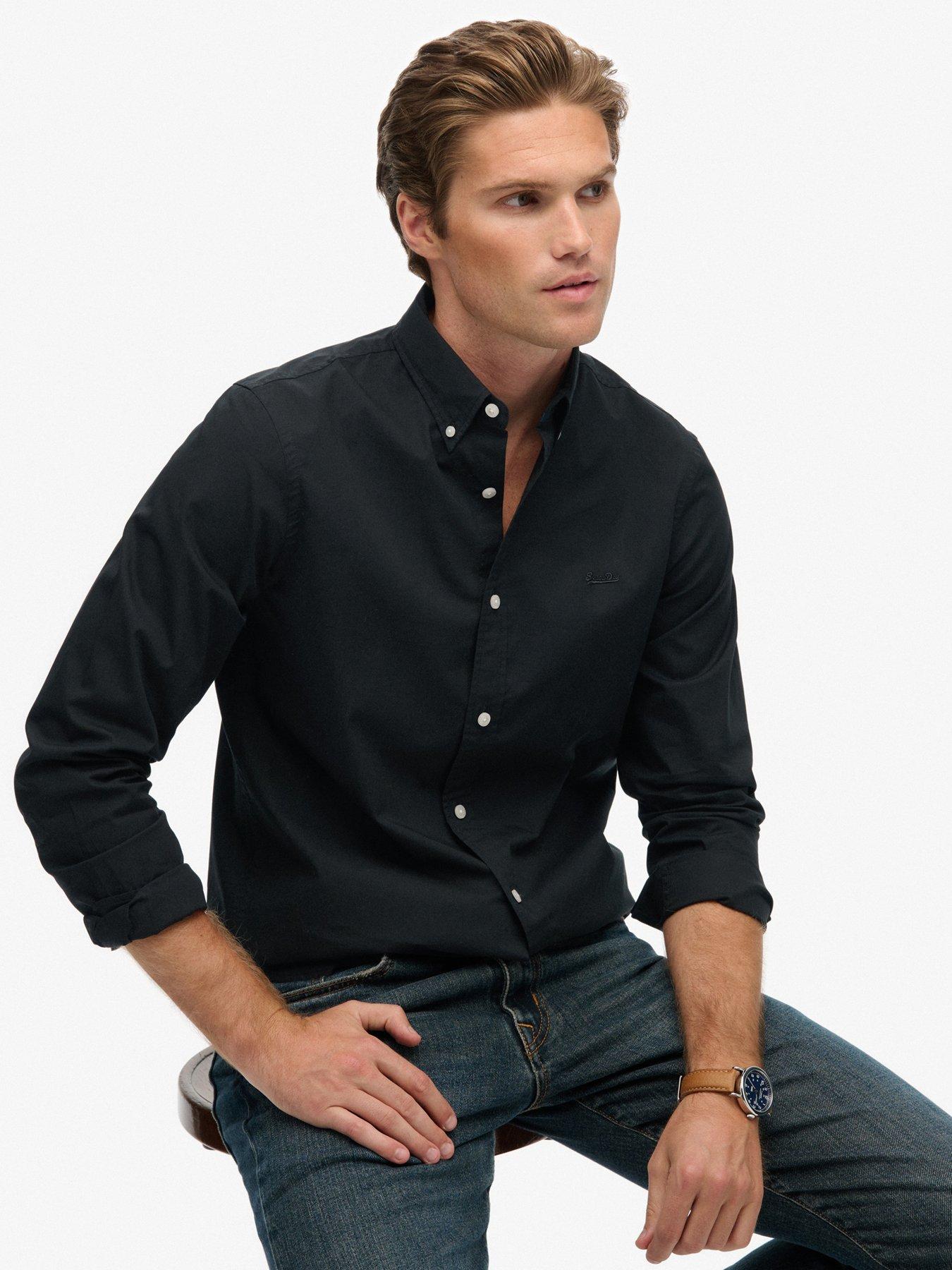 superdry-essentials-tailored-long-sleeve-shirt-blackdetail