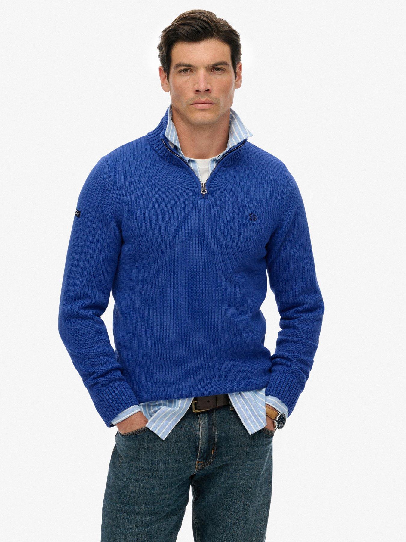 Superdry Superdry Cotton Half Zip Knitted Jumper