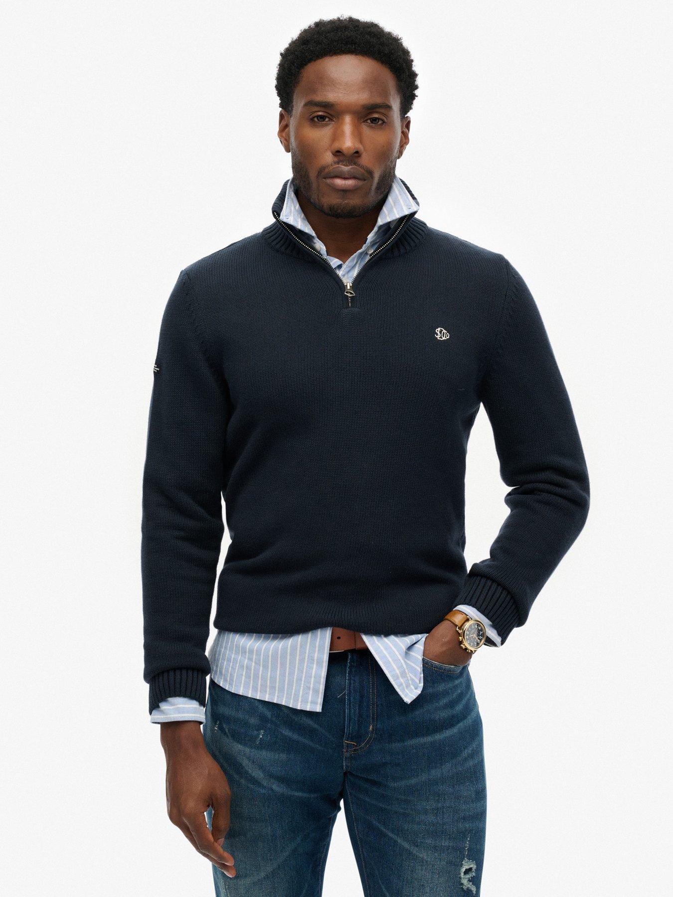 Superdry Superdry Cotton Half Zip Knit Jumper