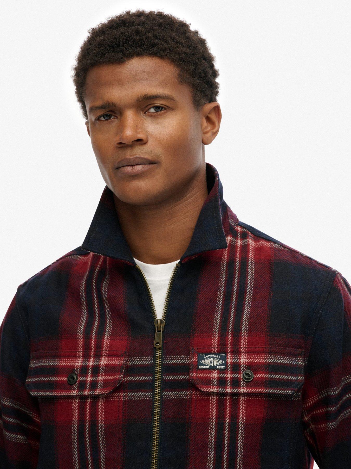 superdry-wool-miller-zip-check-overshirt-redoutfit