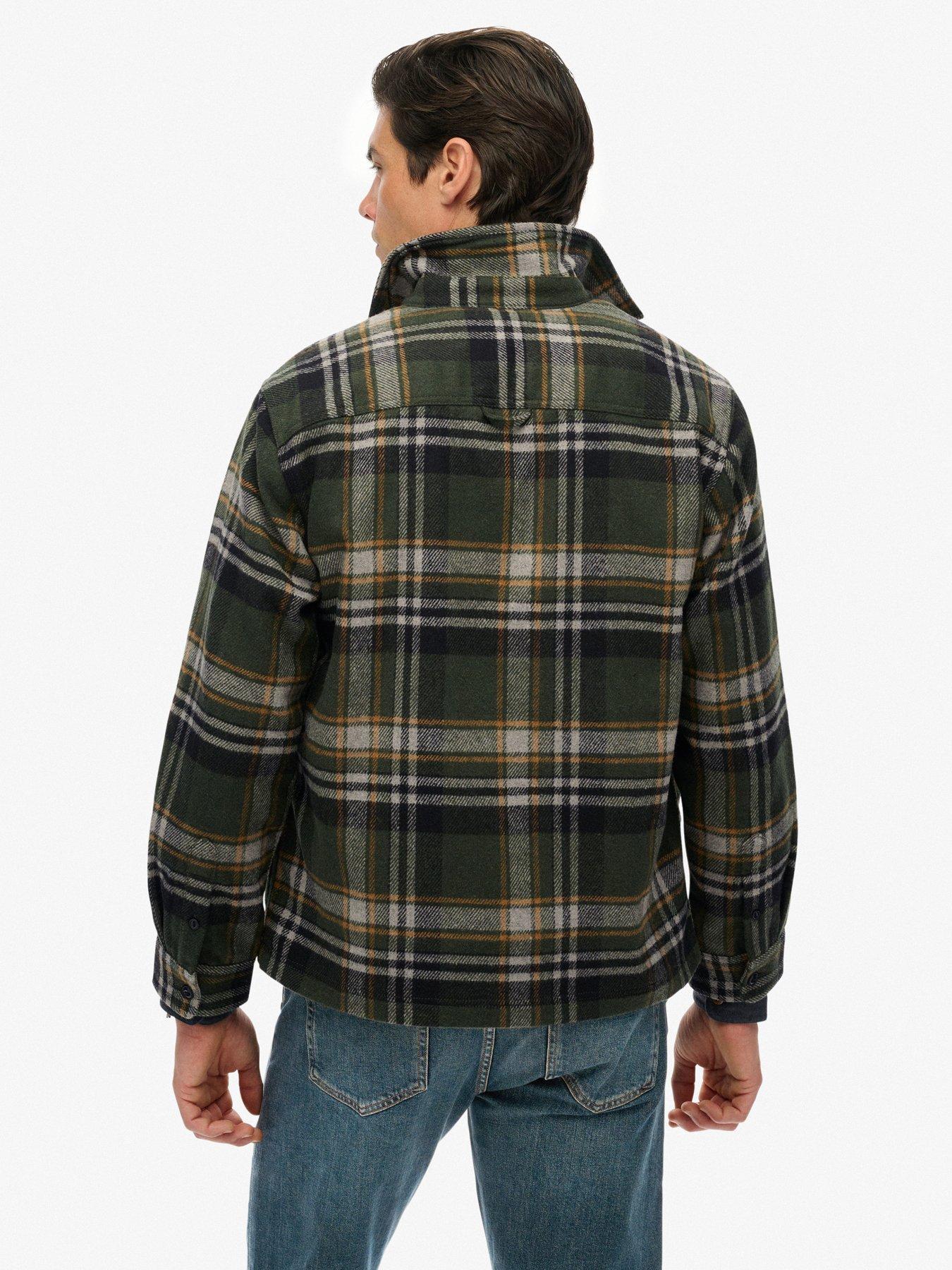 superdry-wool-miller-zip-check-overshirt-greenstillFront