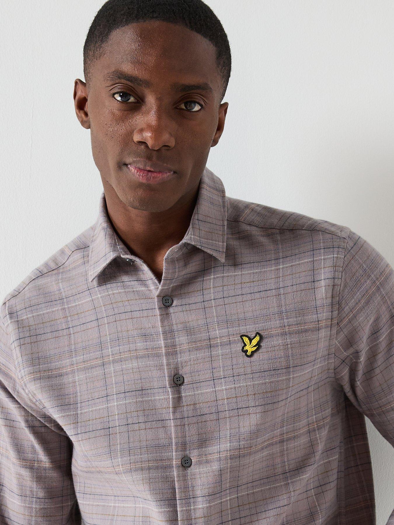 lyle-scott-checked-flannel-shirt-greyoutfit