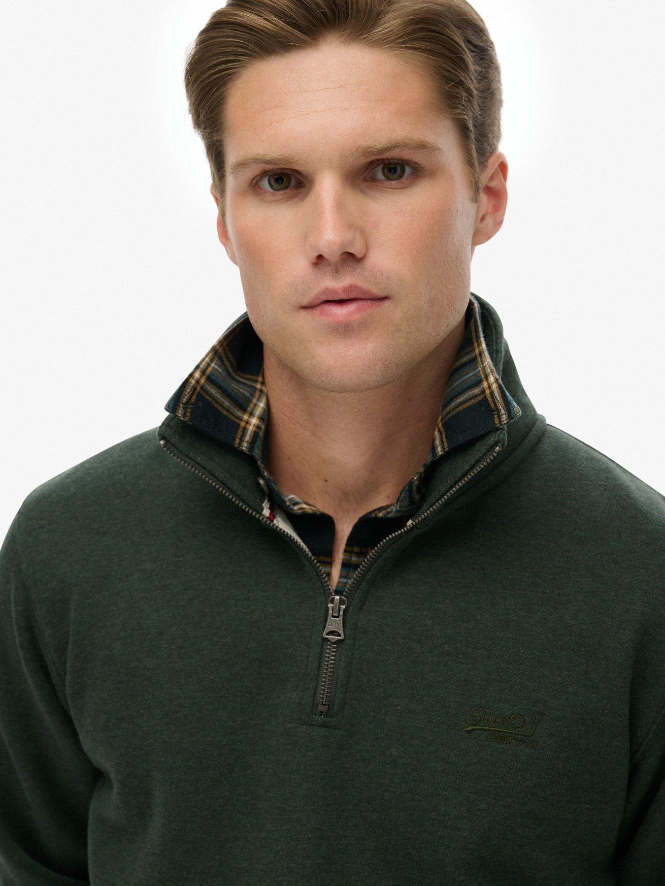 Image 4 of 6 of Superdry Essential Logo Half Zip Sweat - Green