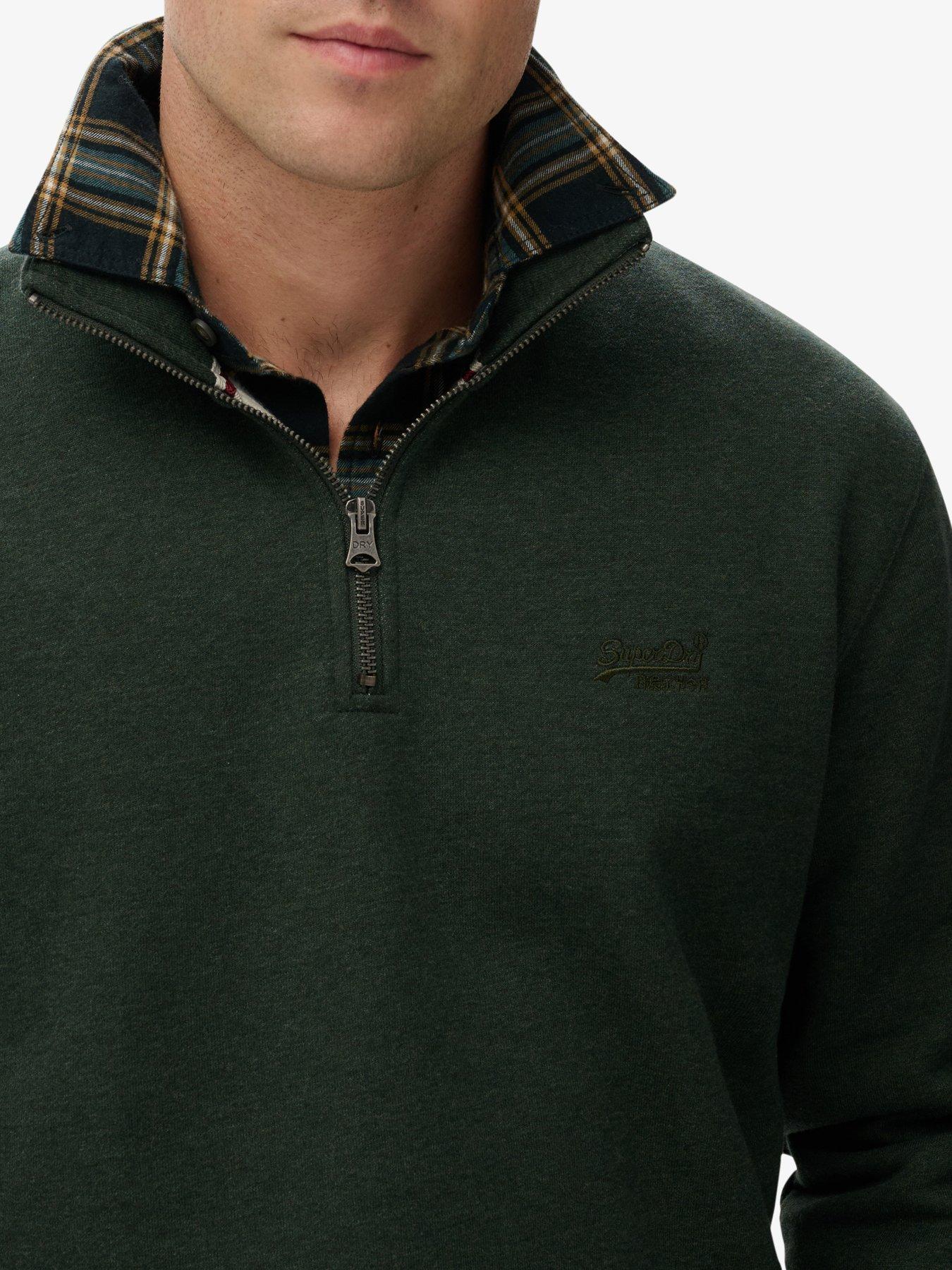Image 5 of 6 of Superdry Essential Logo Half Zip Sweat - Green