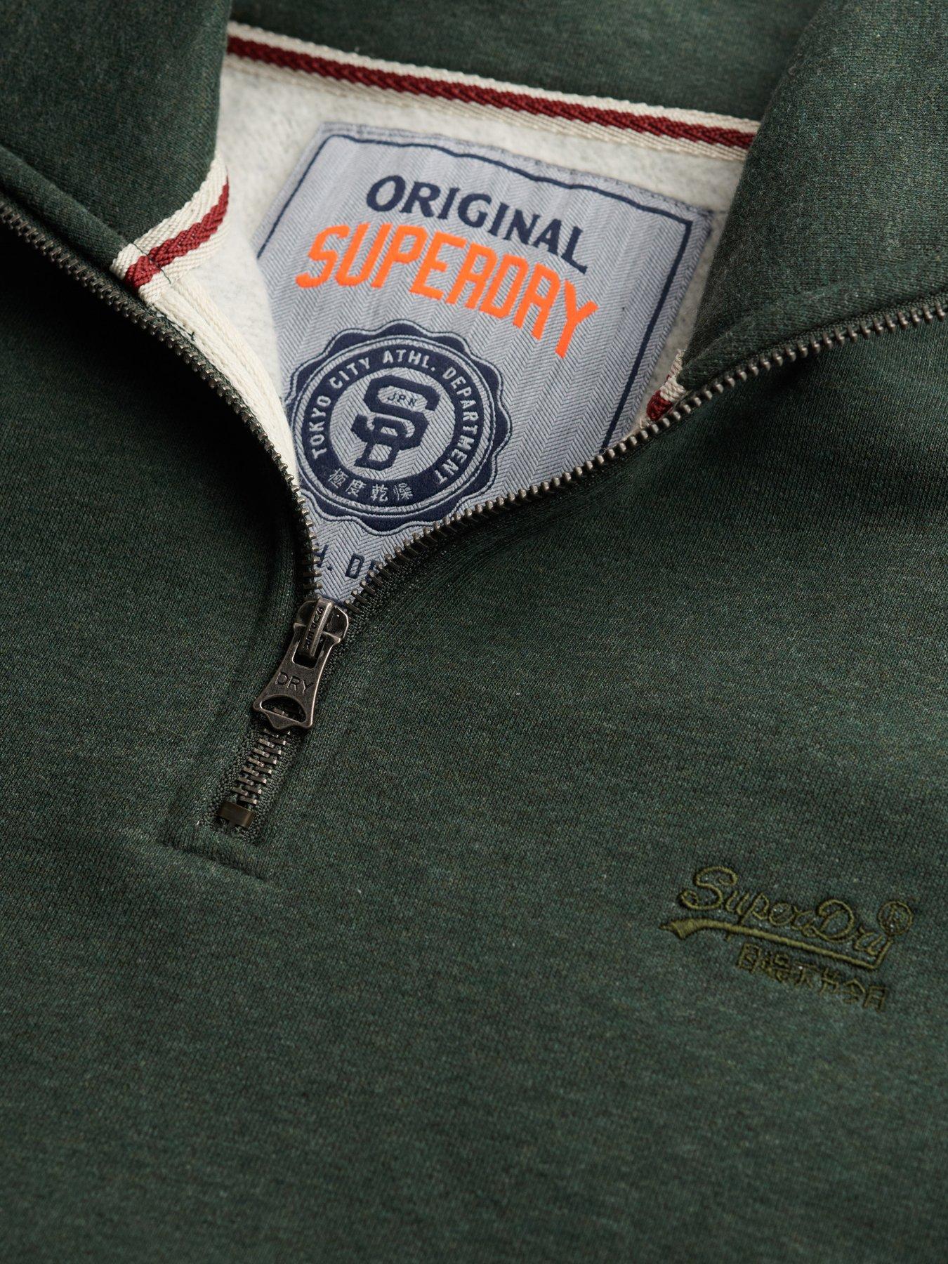 Image 6 of 6 of Superdry Essential Logo Half Zip Sweat - Green