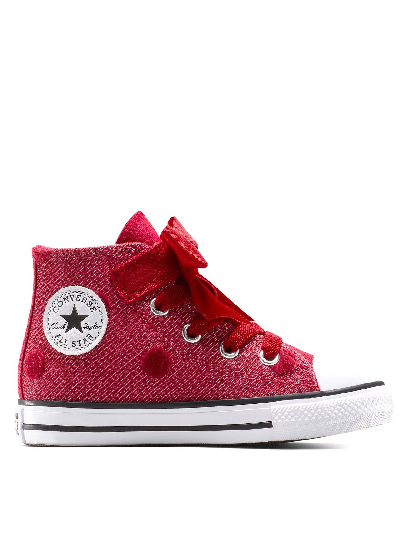 Converse Infant Chuck Taylor All Star Bow Easy-On High Top - Red