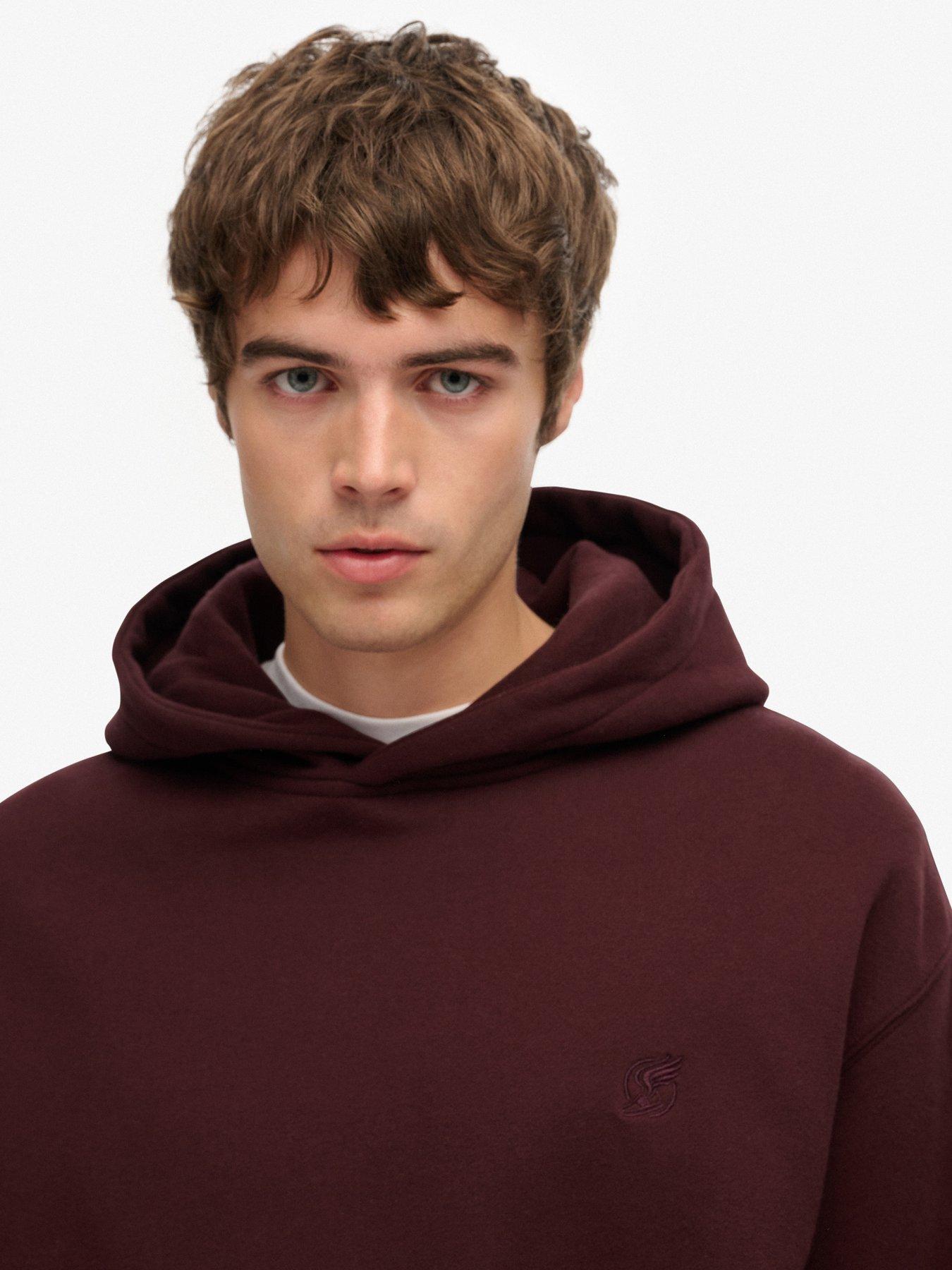 superdry-oversized-hoodie-dark-redoutfit