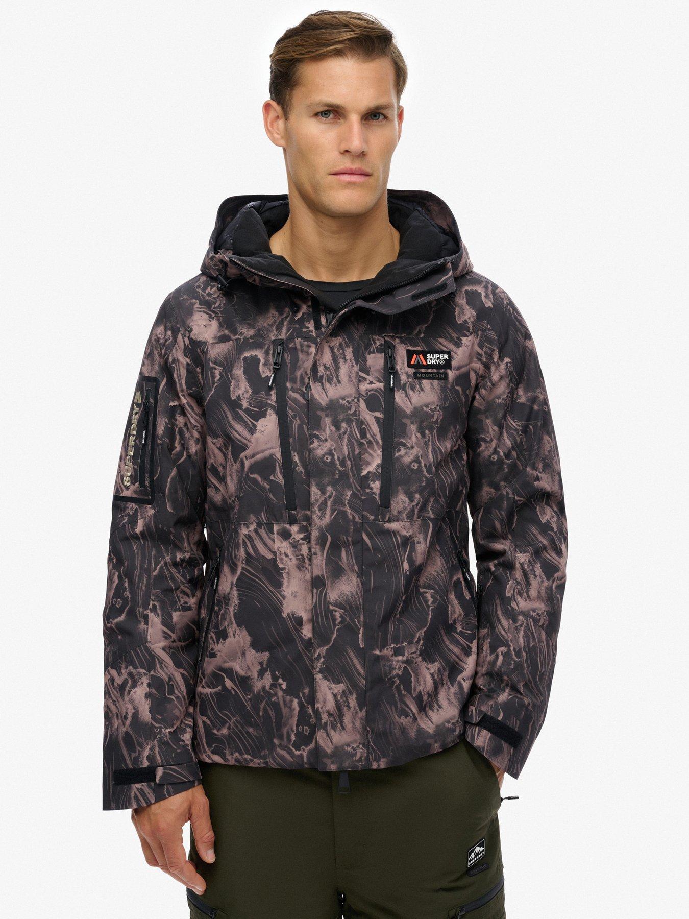 Superdry Hooded Ski Shell Jacket - Brown