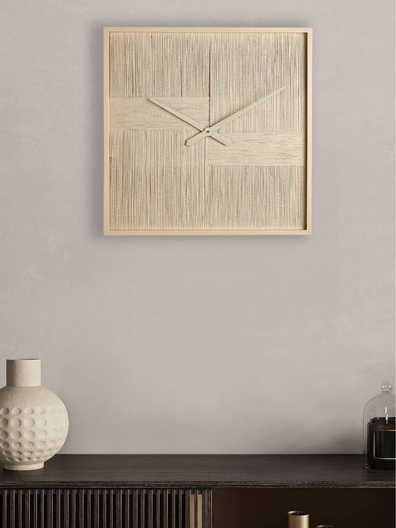Hestia Hestia Thread Wall Art Clock - Cream