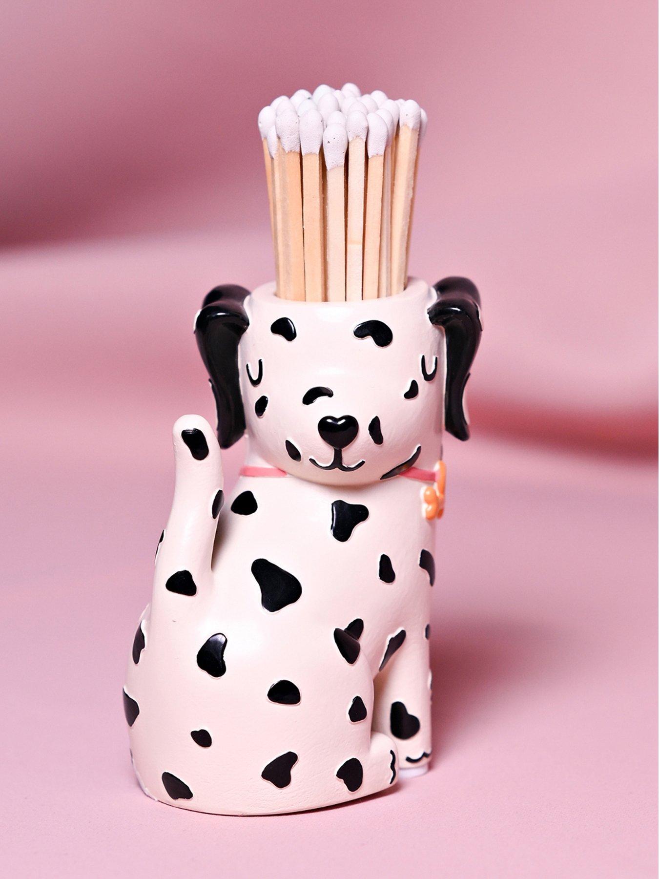 Hestia Raspberry Blossom Matchstick Holder - Dog