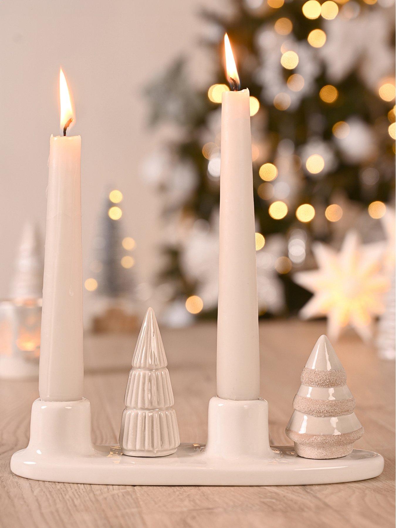 The Christmas Gift Co Ceramic Christmas Tree Candle Tray