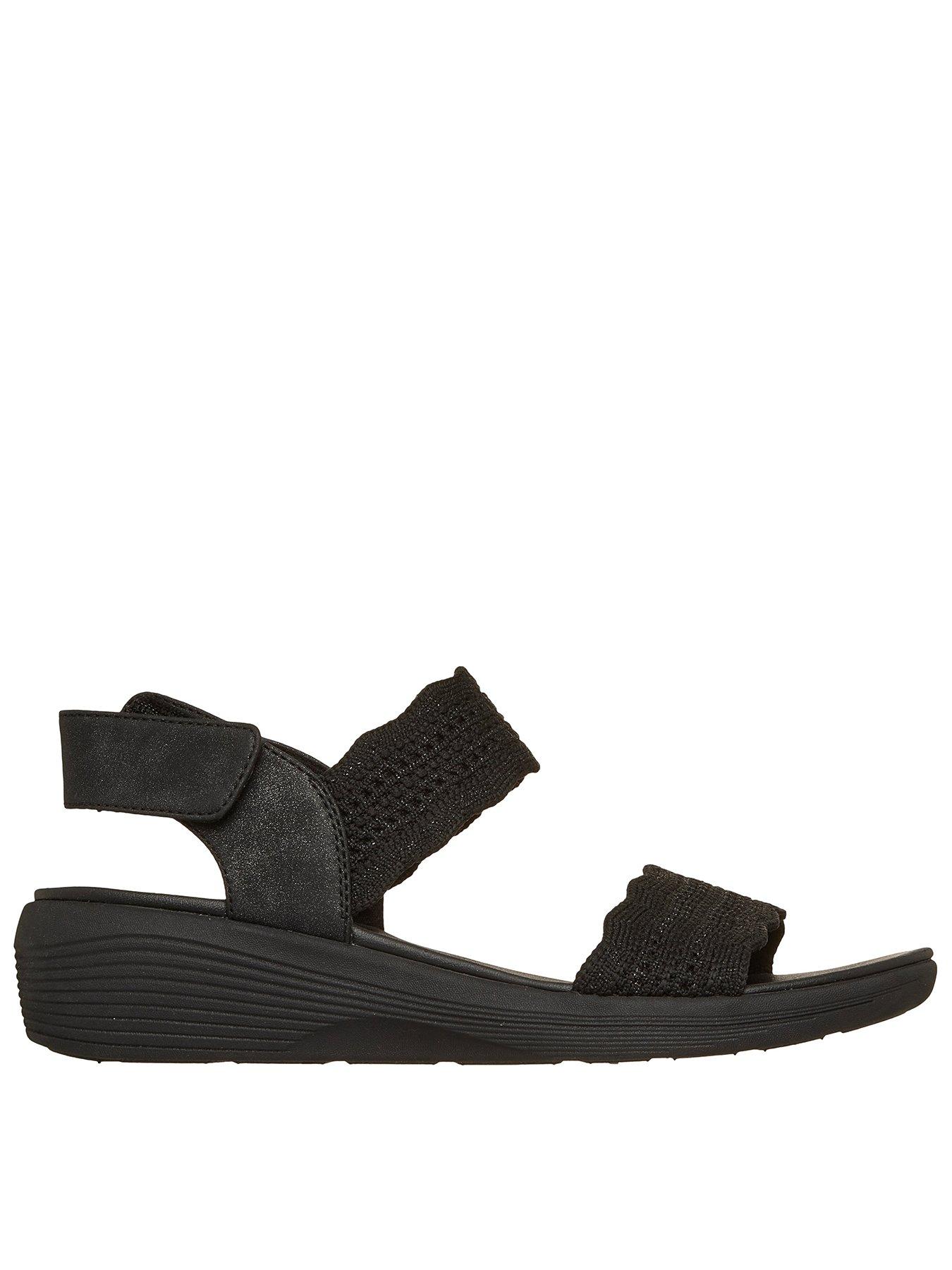 Image 1 of 5 of Skechers Arya Slingback Sandal - Metallic Knit - Black