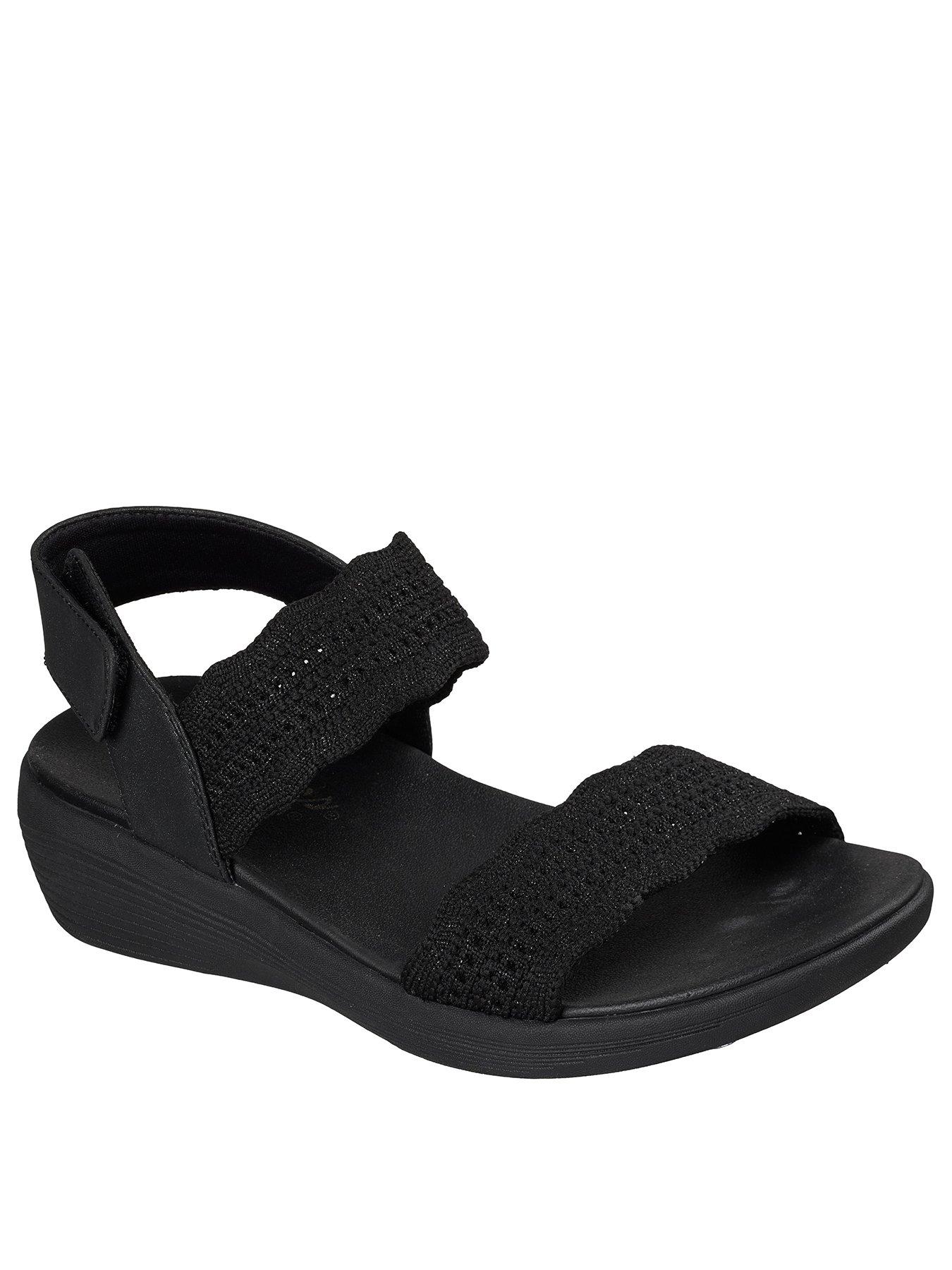 Image 2 of 5 of Skechers Arya Slingback Sandal - Metallic Knit - Black