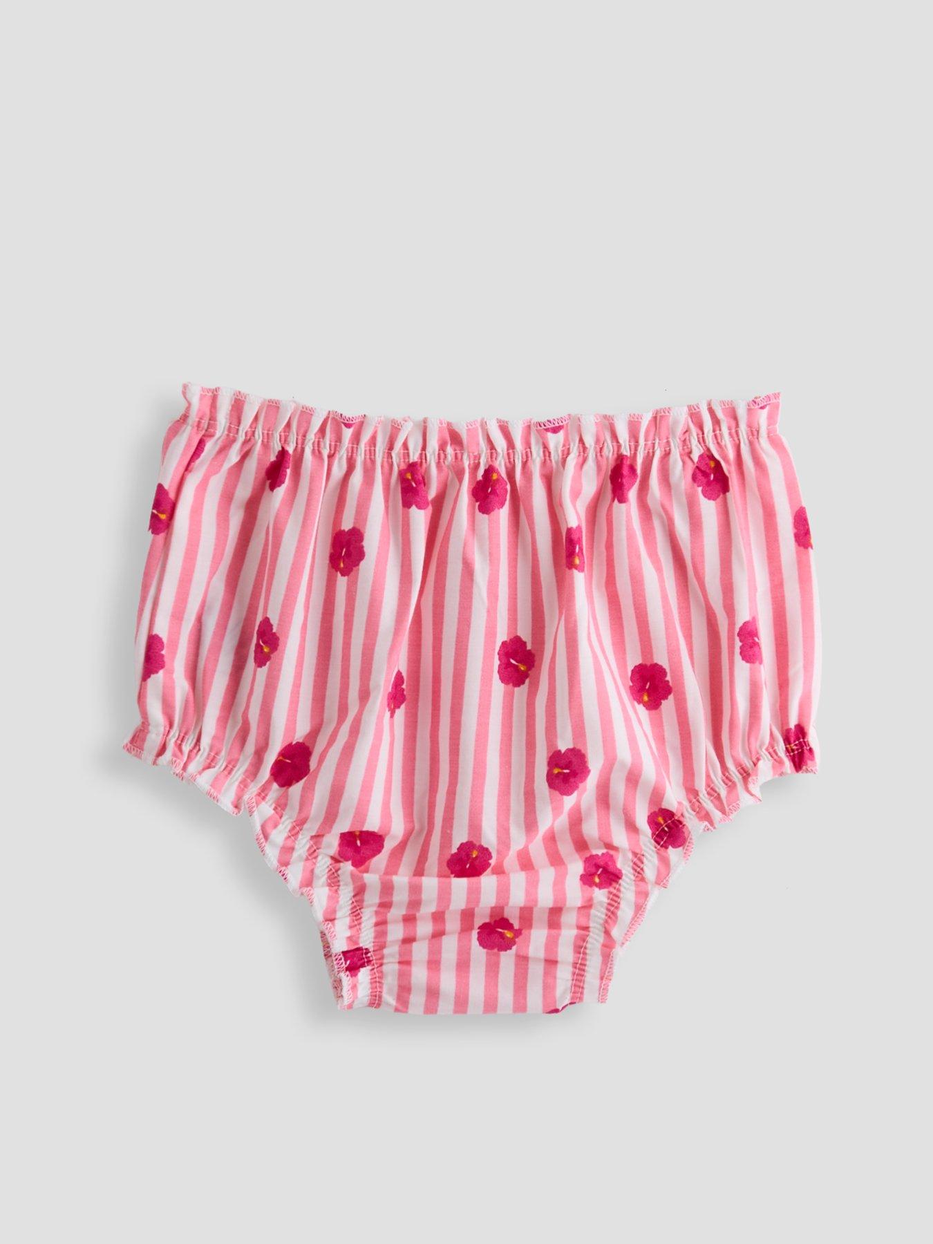 Image 5 of 6 of The Very Collection Baby Girl Floral Print Stripe Dress Set - Pink