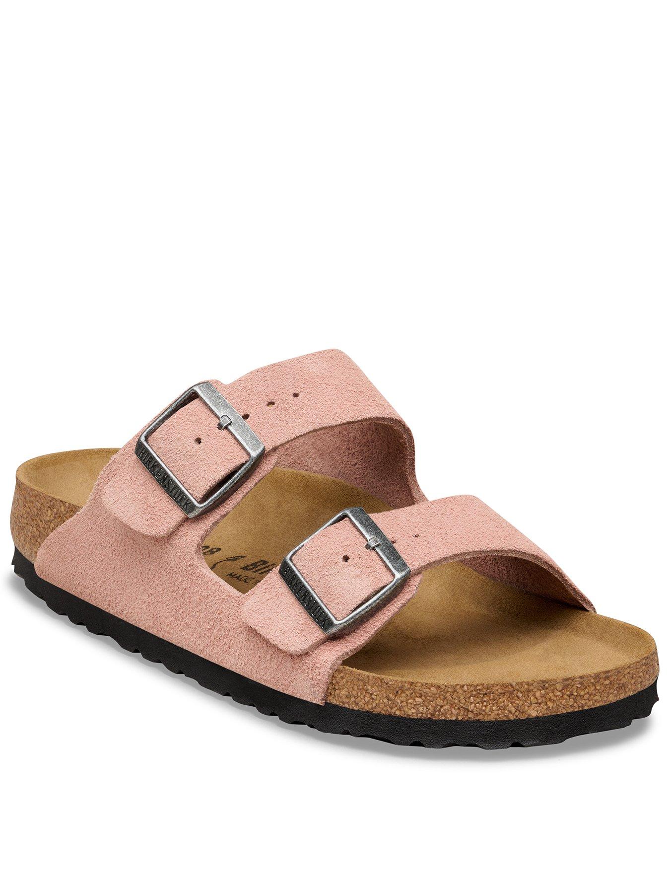 birkenstock-arizona-suede-sandals-pink-clayfront