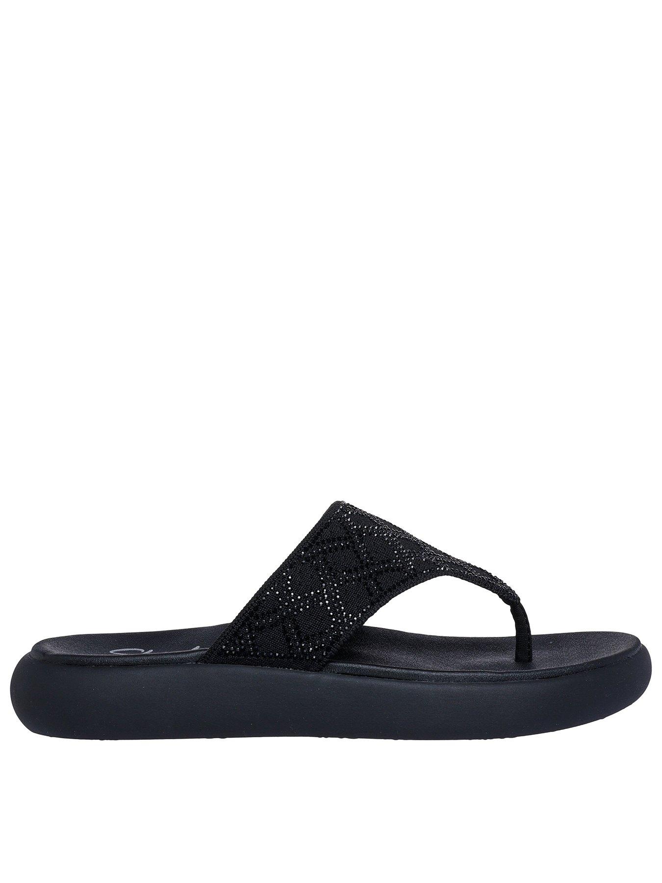 Skechers Asana Luxe Toe-Post Sandal - Black