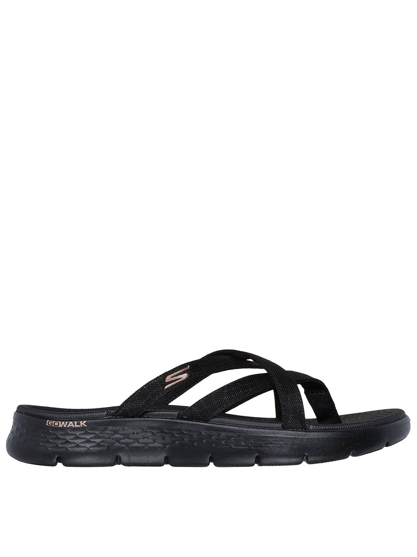 Skechers Go Walk Flex Sandals Sselena - Black Textile