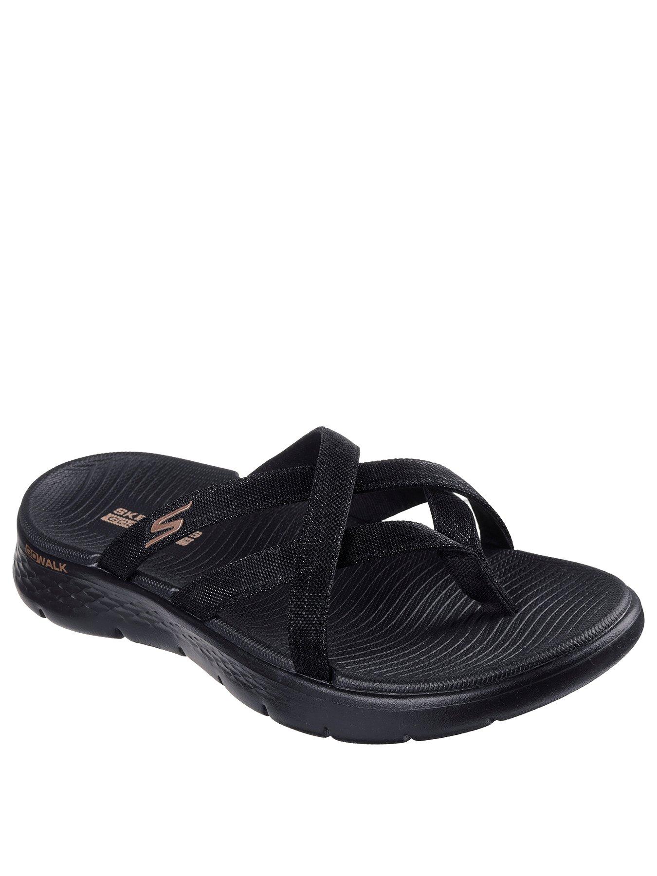 Image 2 of 5 of Skechers Go Walk Flex Sandals Sselena - Black Textile