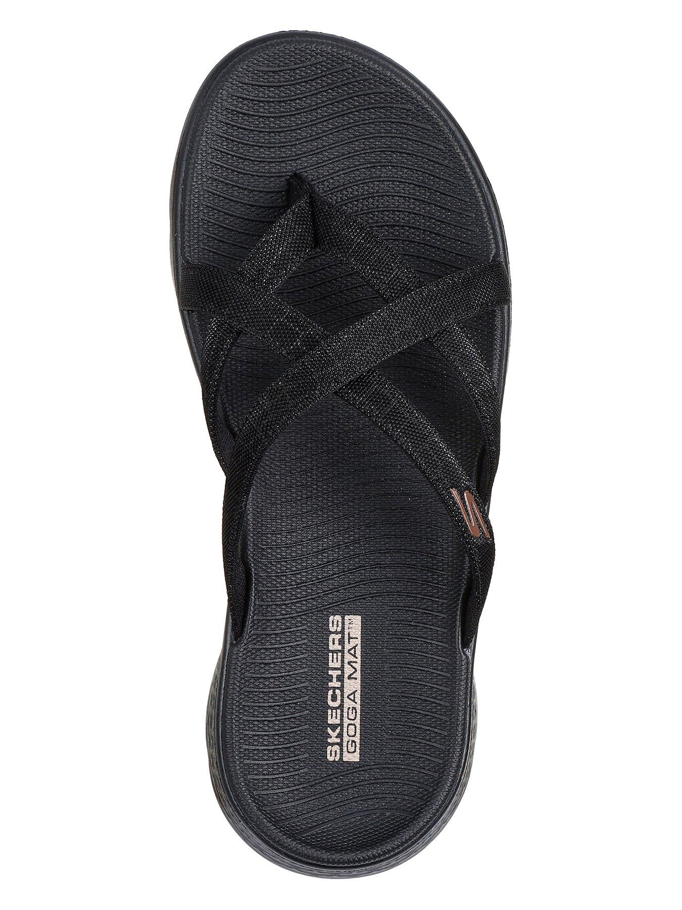 Image 3 of 5 of Skechers Go Walk Flex Sandals Sselena - Black Textile