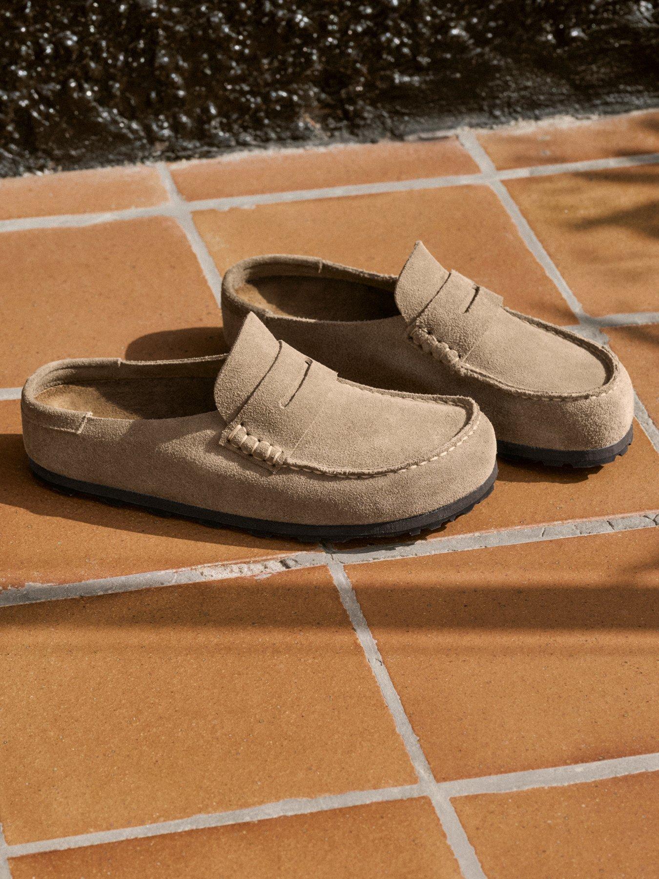 birkenstock-naples-wrapped-suede-clogs--taupe