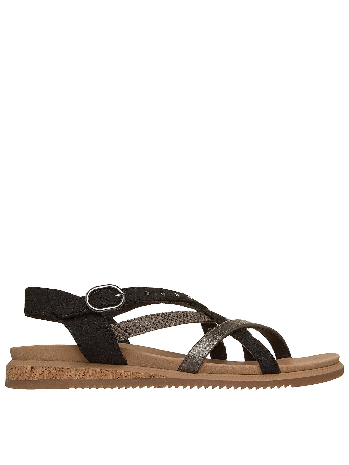 Image 1 of 5 of Skechers Desert Kiss Low Seaside Sling - Black