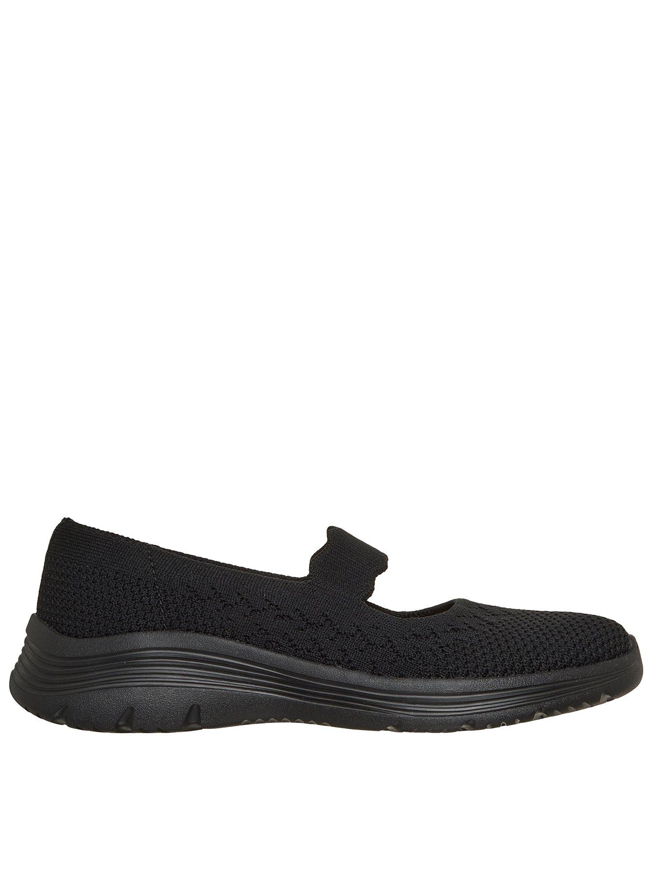 Image 1 of 5 of Skechers Bedford Knitted Mary Jane Shoe - Black